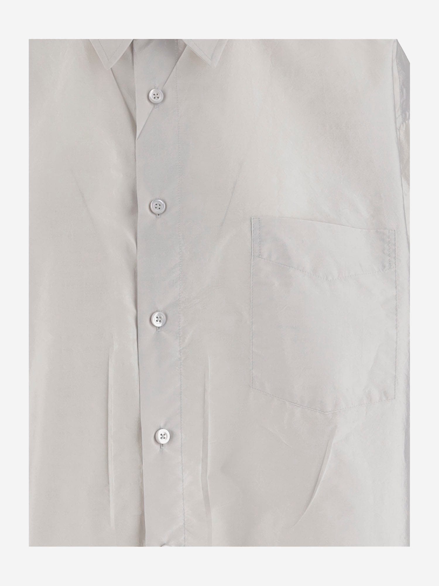 Maison Margiela Oversized Shirt In Technical Fabric In Gray