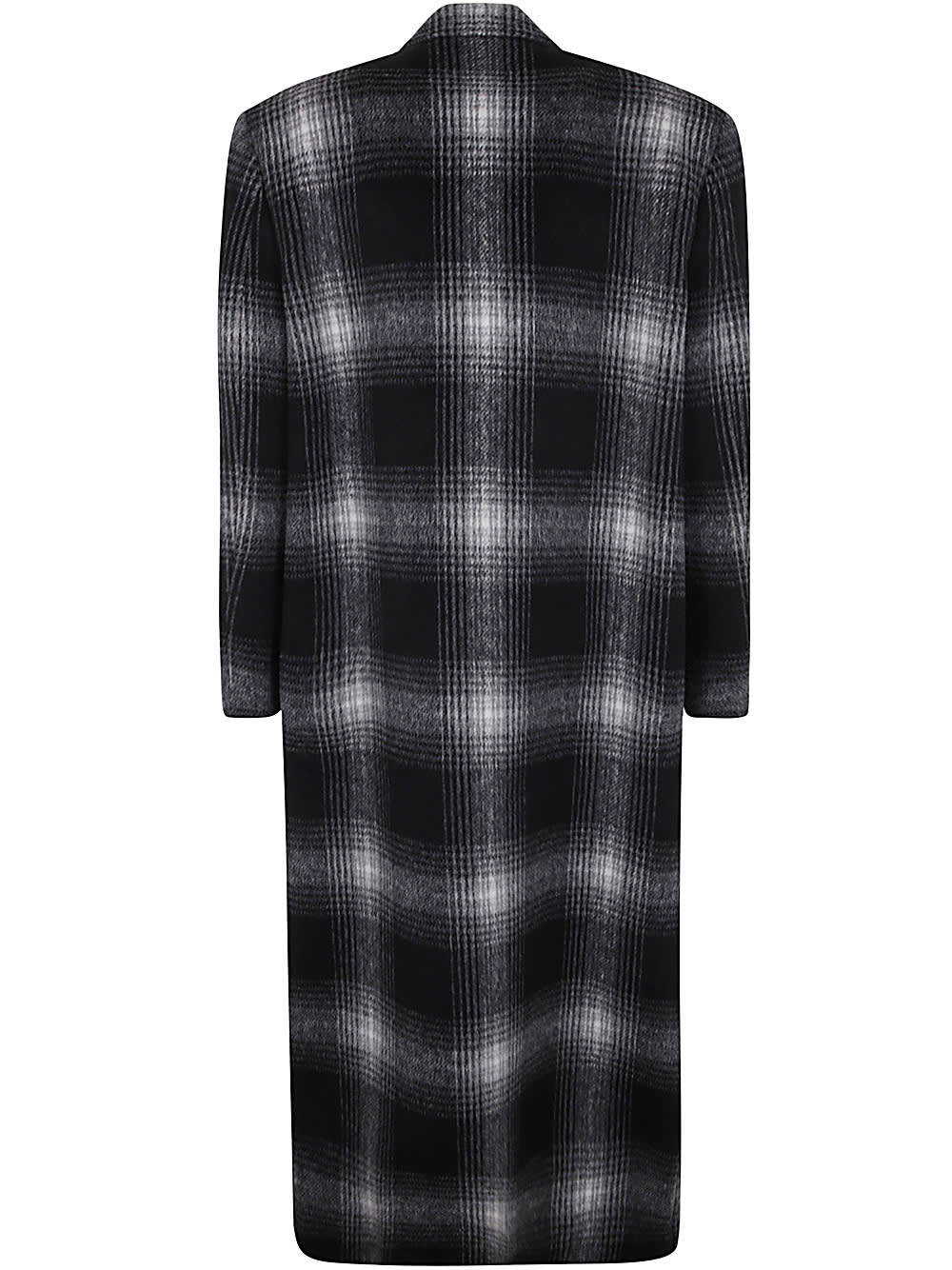 Shop N°21 Check Coat In Black White