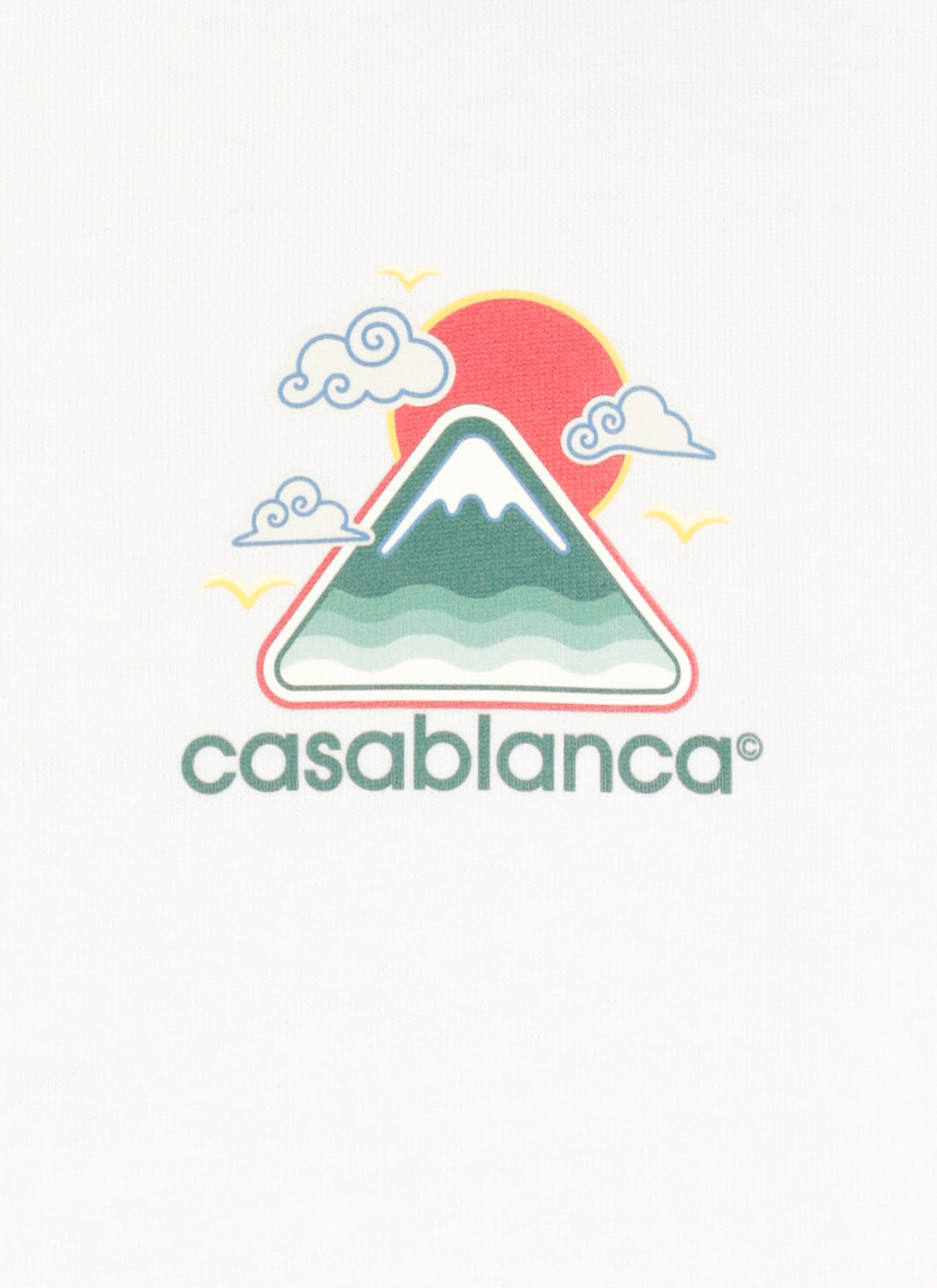 Casablanca Mountains Waves Screen T-shirt In White