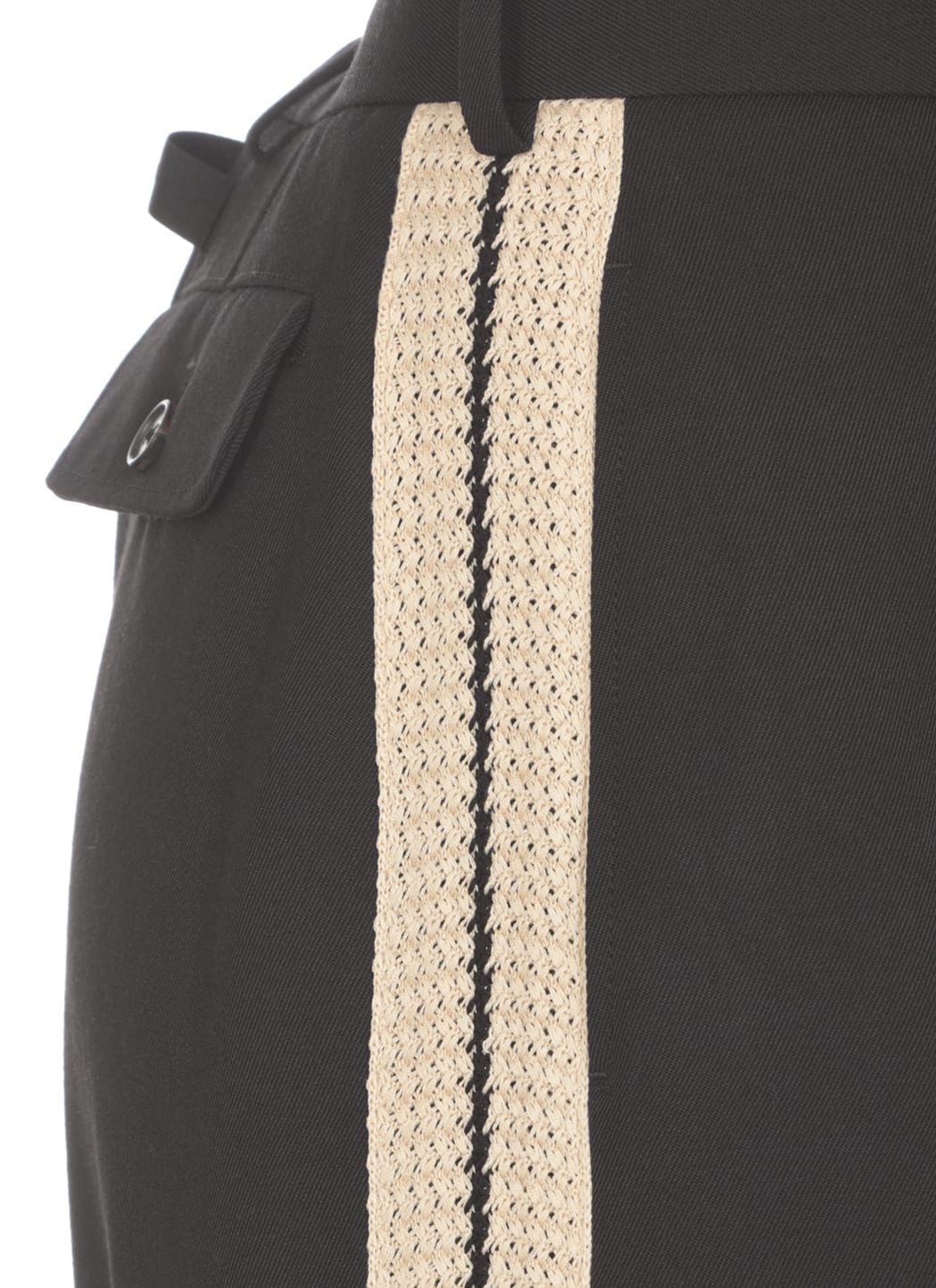 Palm Angels Cropped Track Pants In Black