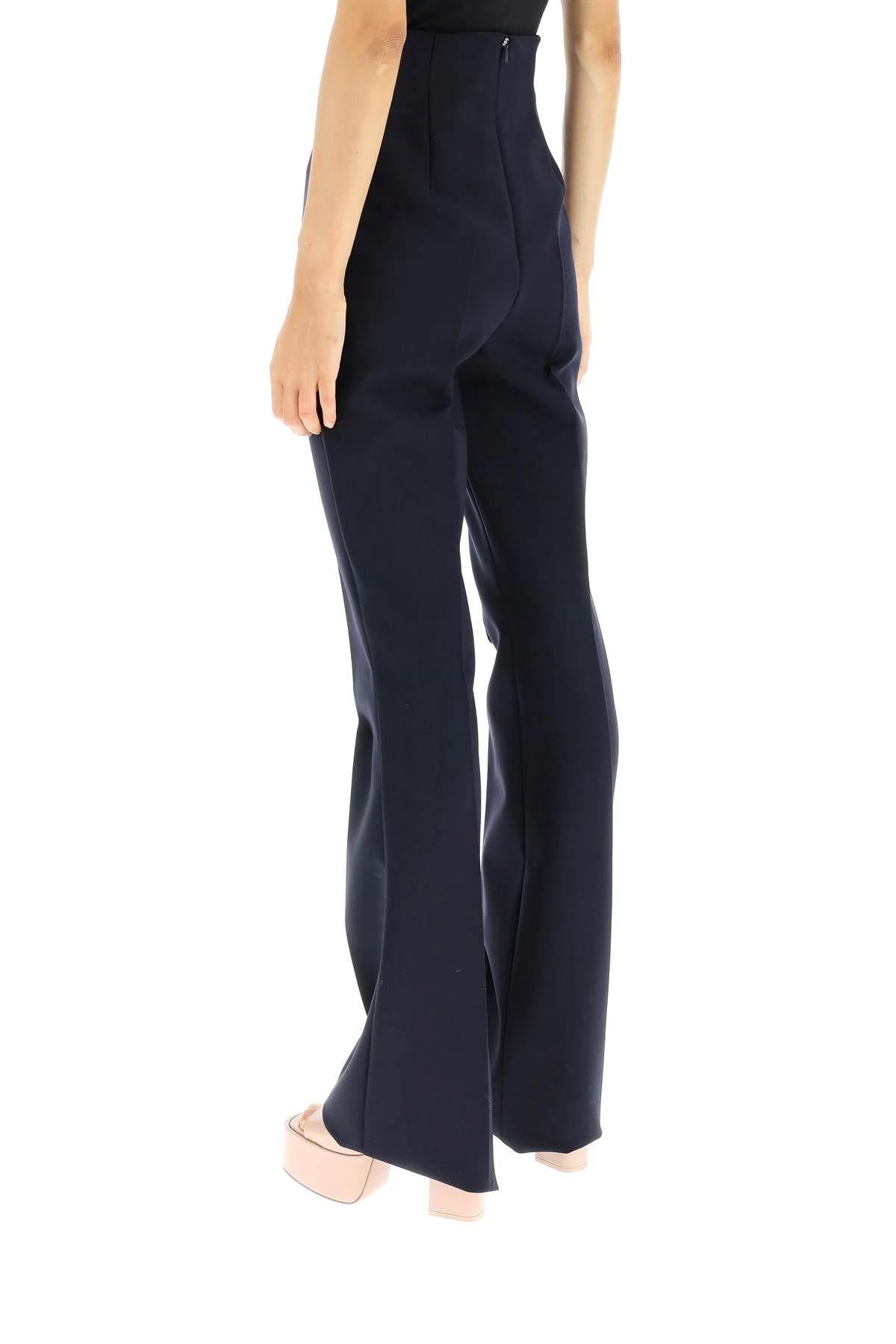 Shop Sportmax Elleni Stretch Wool Trousers In Black