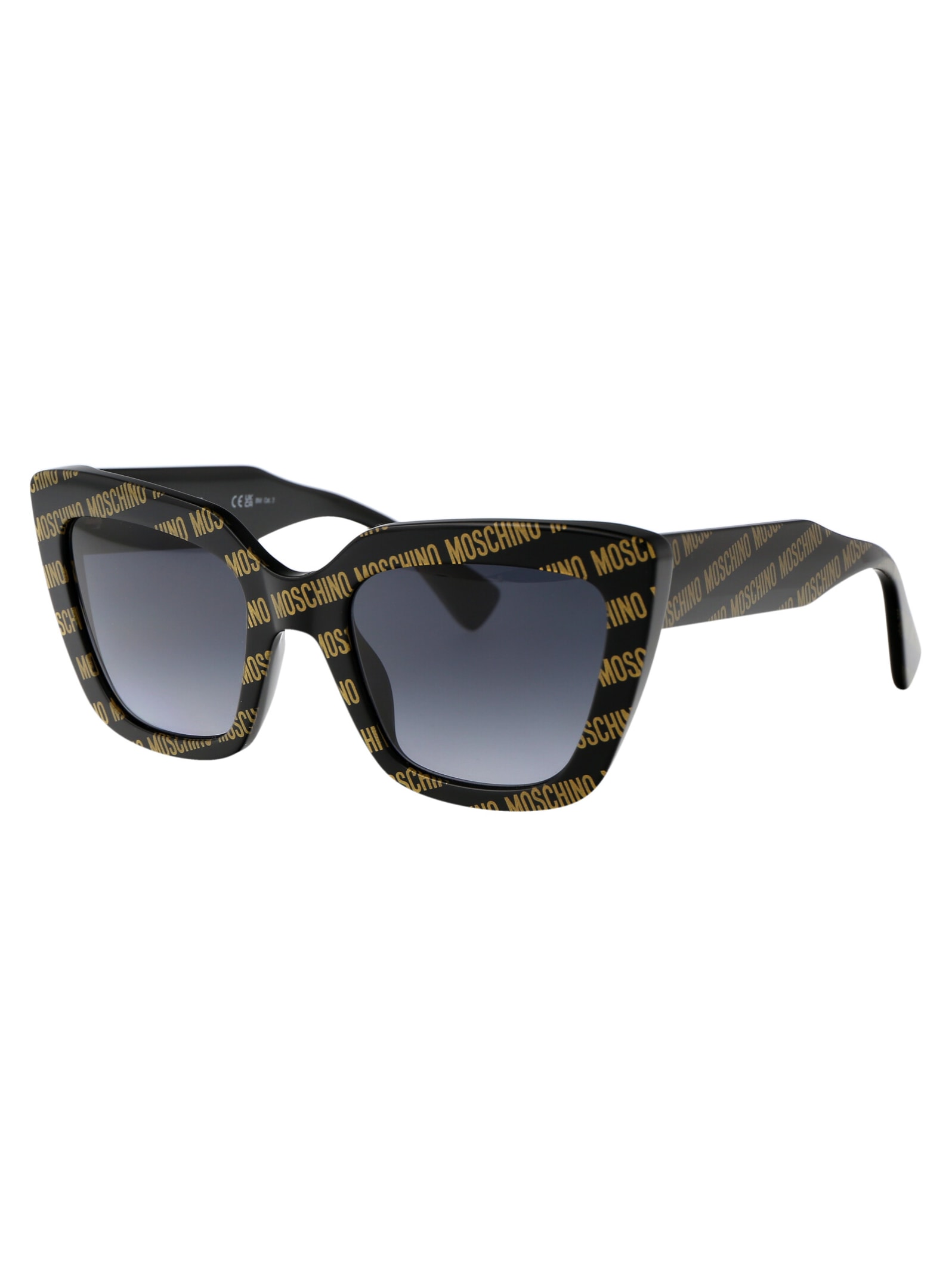 Shop Moschino Eyewear Mos148/s Sunglasses In 7rm9o Pattern Nero