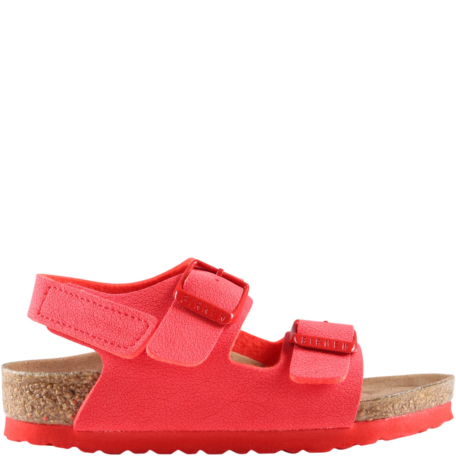 Shop Birkenstock Red Sandals Milano Hl Kids For Boy With Logo