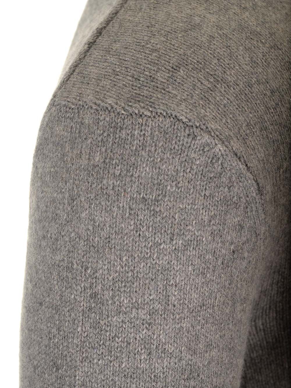 Shop Ami Alexandre Mattiussi Grey Cashmere Sweater