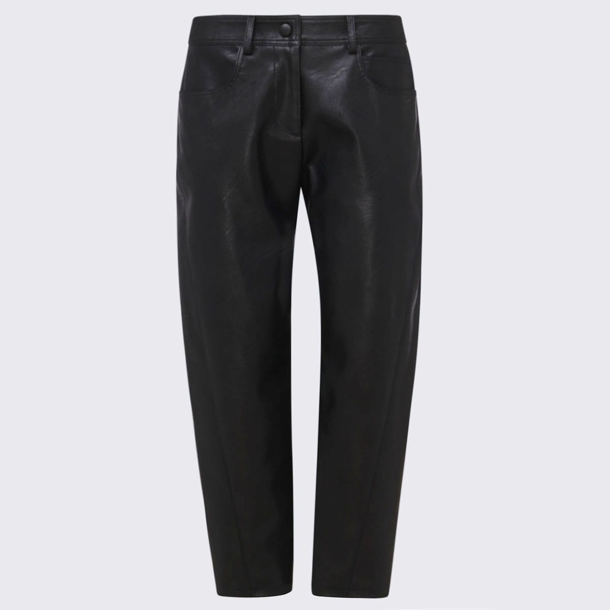 Shop Stella Mccartney Black Faux Leather Pants