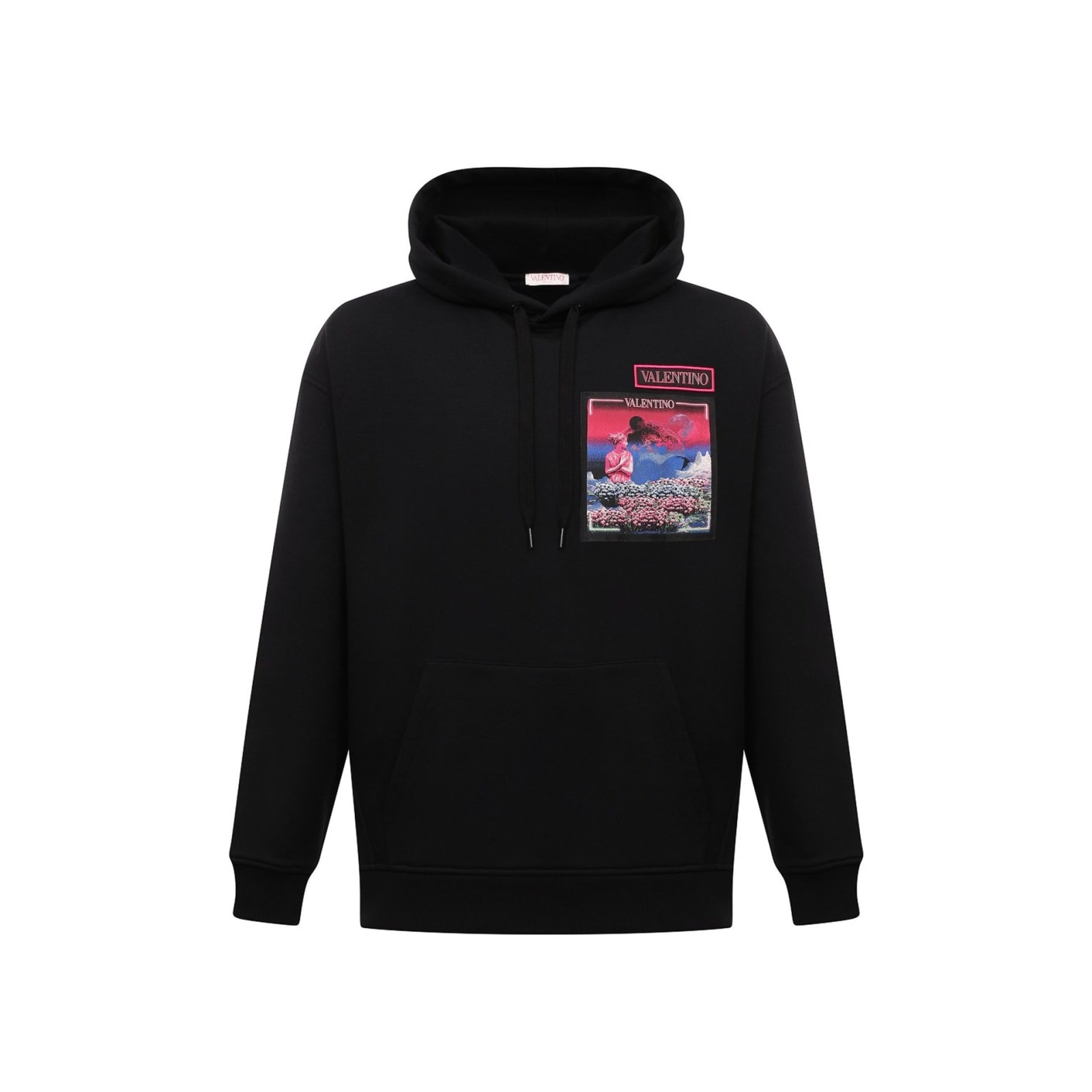 Shop Valentino Neon Universe Sweatshirt In Black
