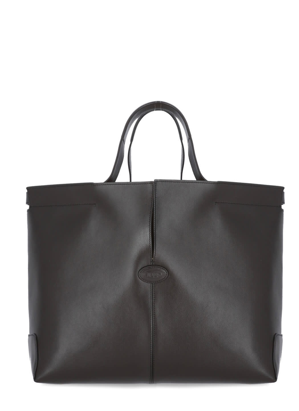 Shop Tod's Folio Shopping Bag In Black