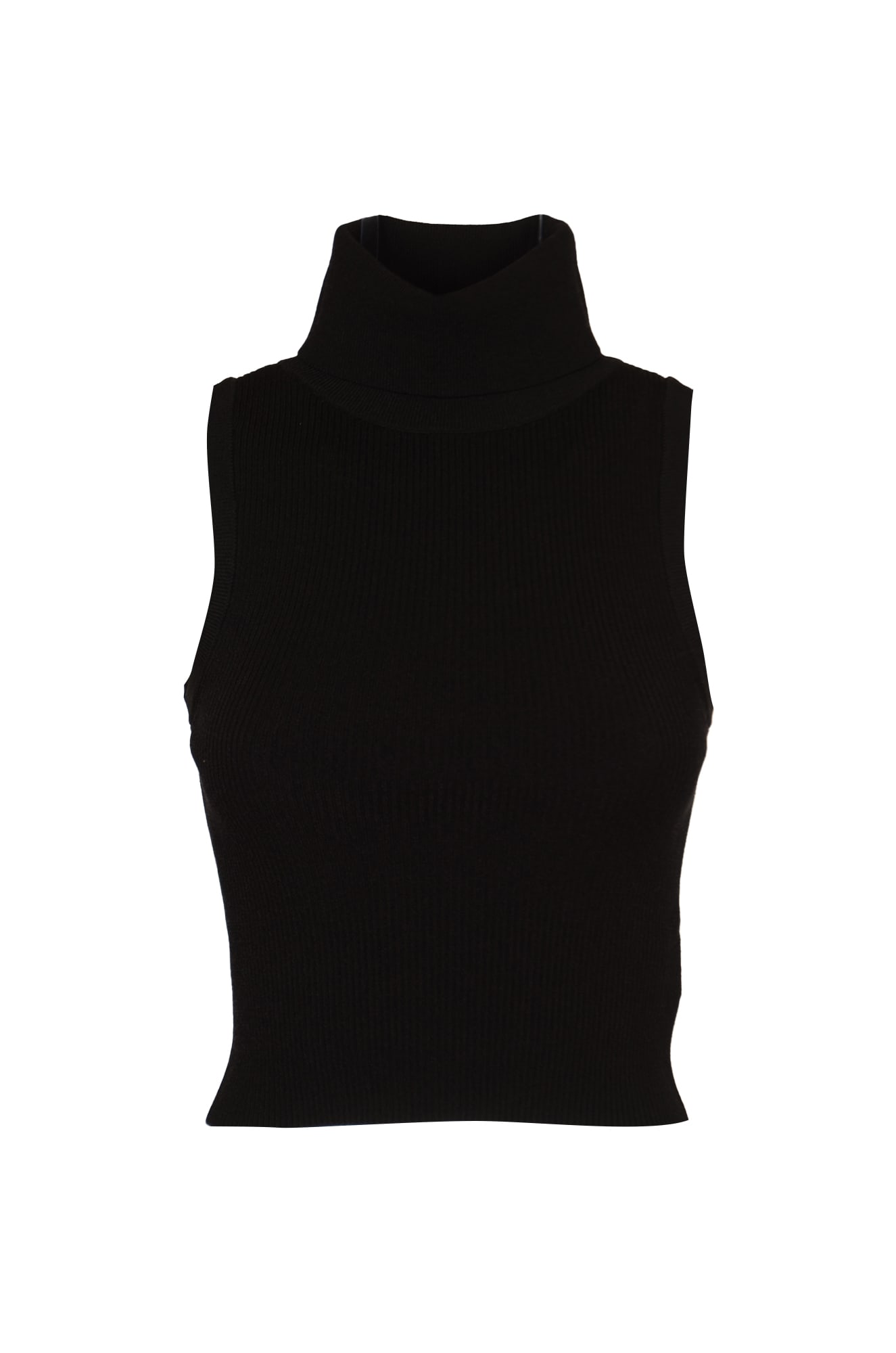 Turtleneck Sleeveless Knit Top