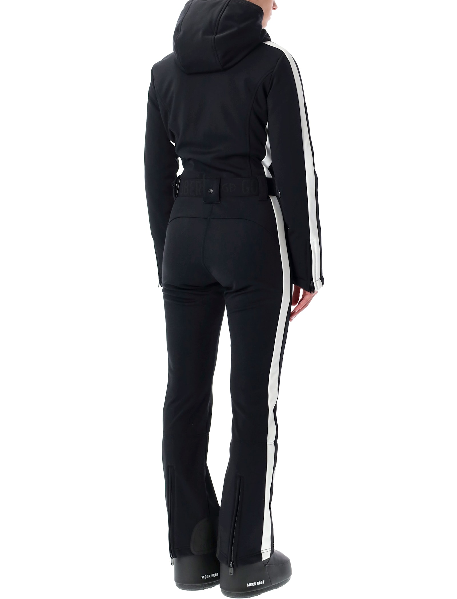 Goldbergh Liah Black Softshell Ski Suit In Animal Print