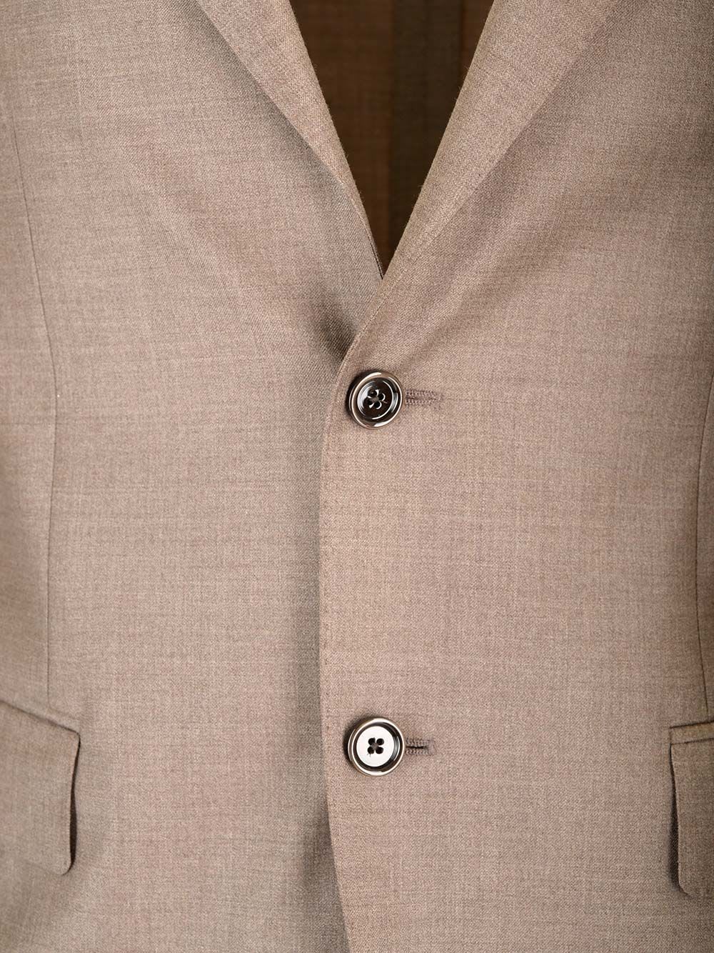 Shop Lardini Single Breasted Wool Suit In Beige