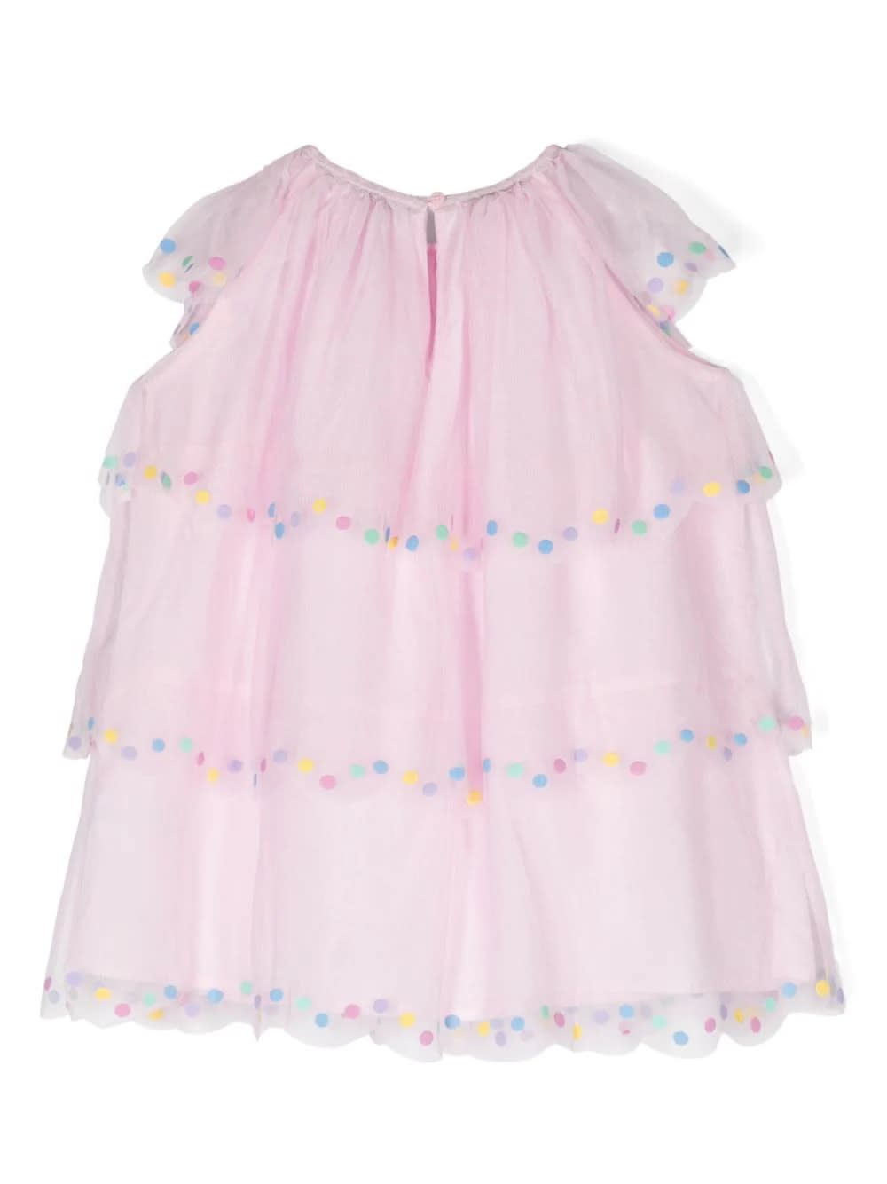 Shop Stella Mccartney Confetti Polka Dot Layered Dress In Pink