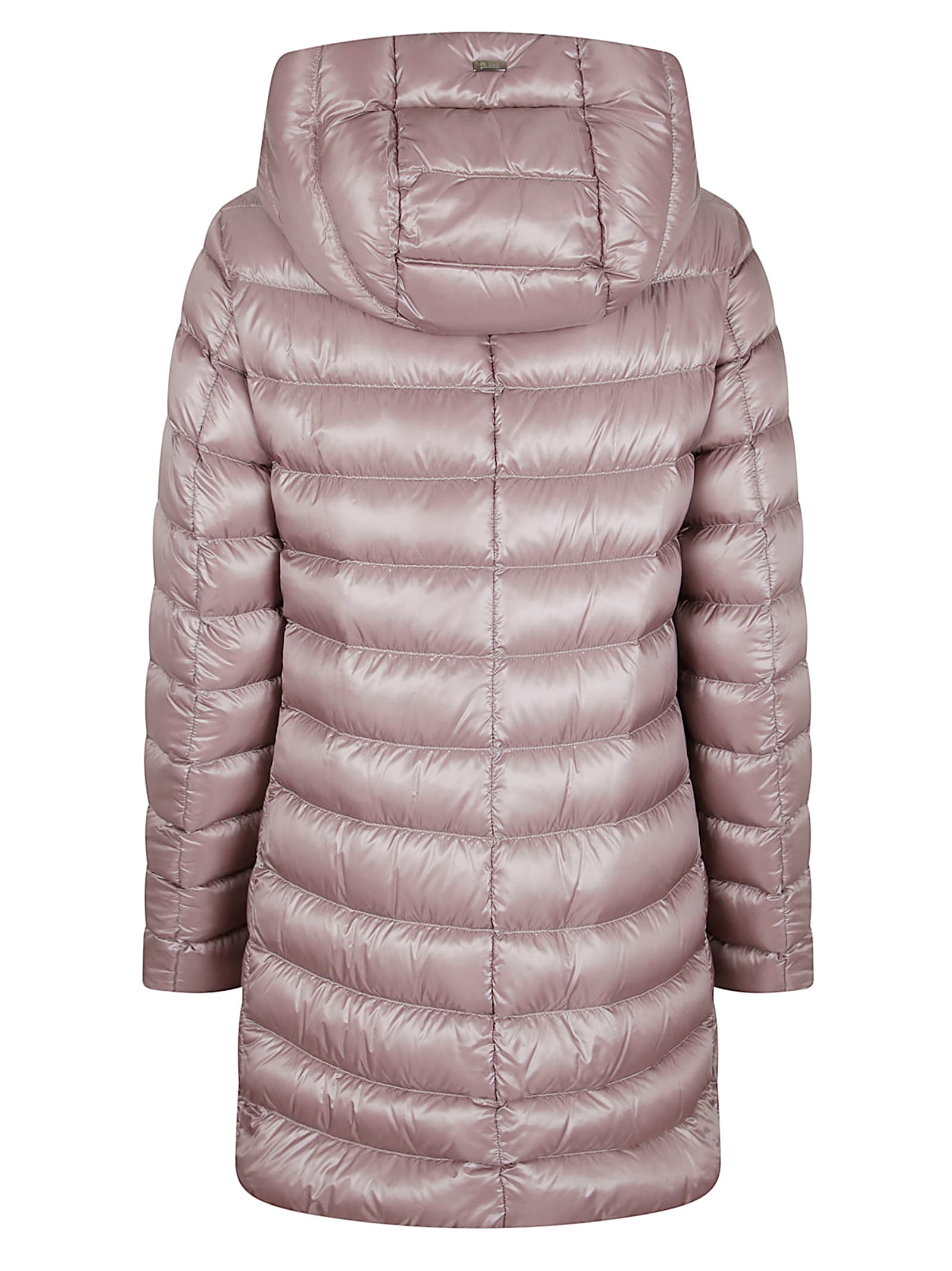 Herno Quilted Silk And Cashmere Jacket With Relaxed Fit And Hood In Neutral