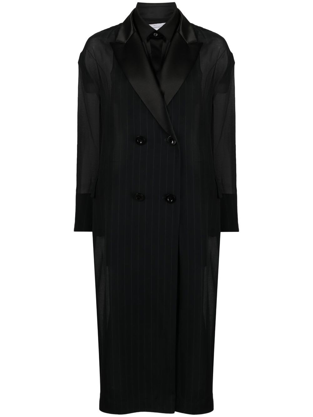 SACAI CHALK STRIPE COAT