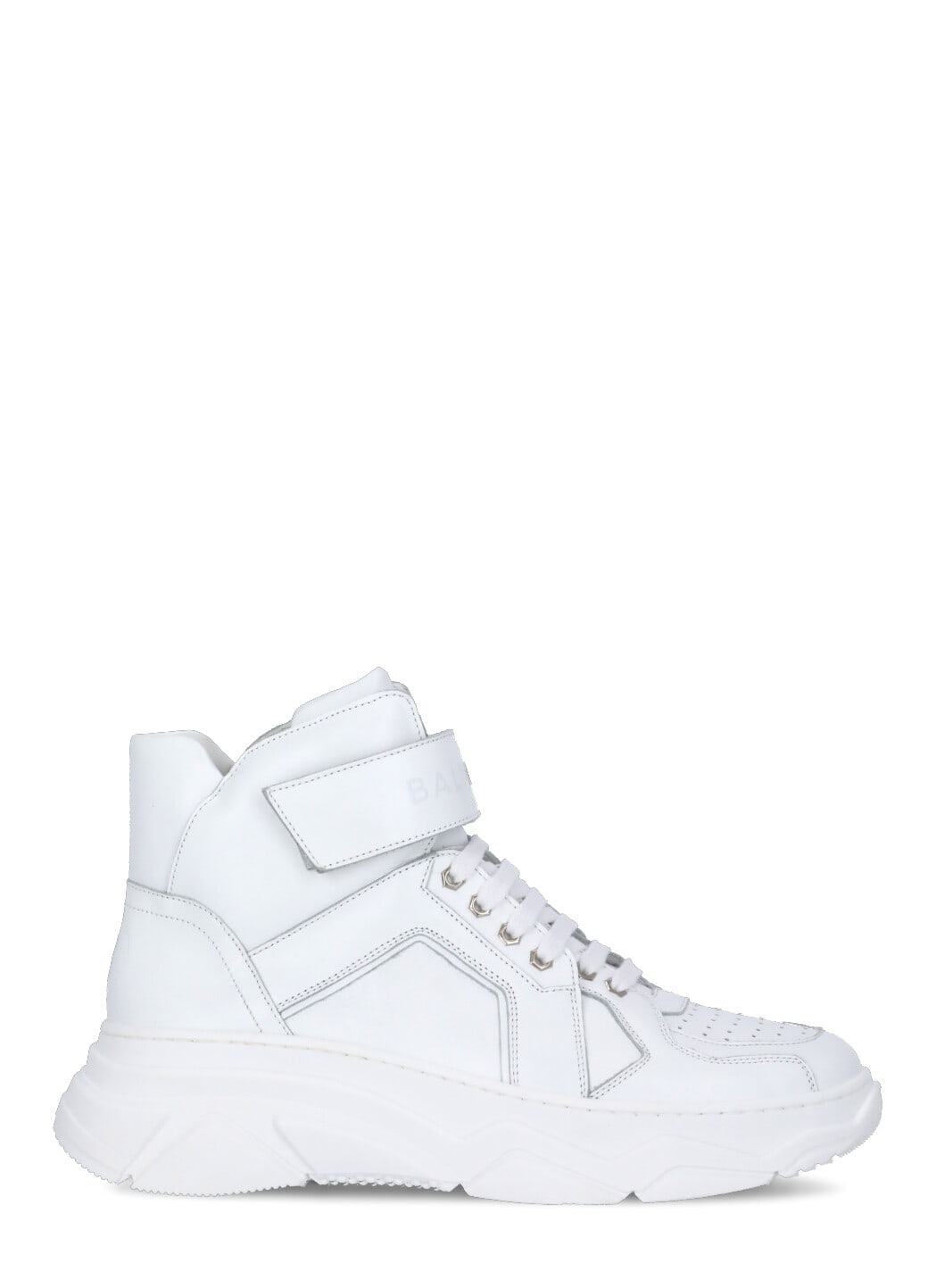 Balmain Leather Sneaker With Strap