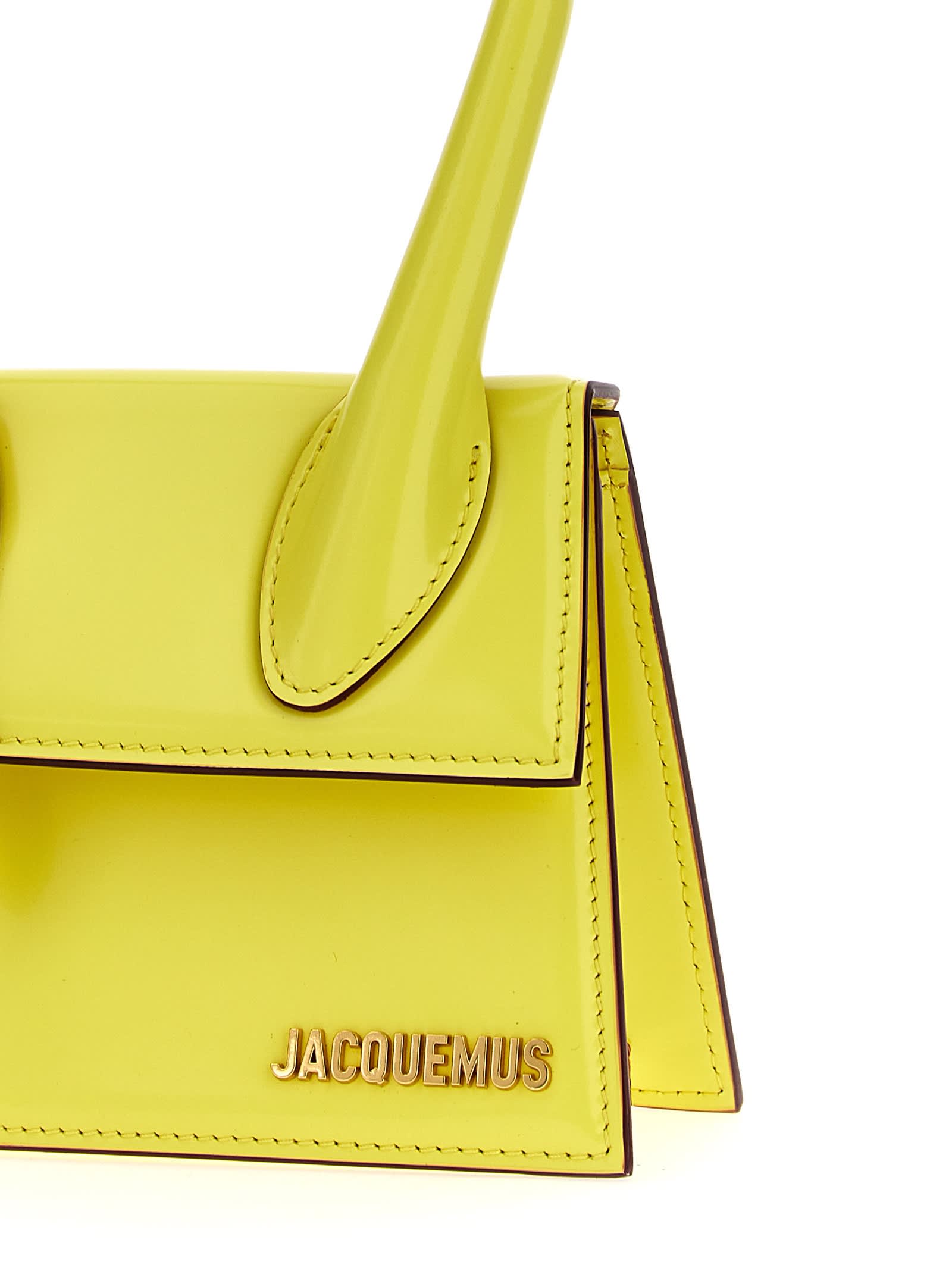 Shop Jacquemus Le Chiquito Moyen Boucle Handbag In Yellow