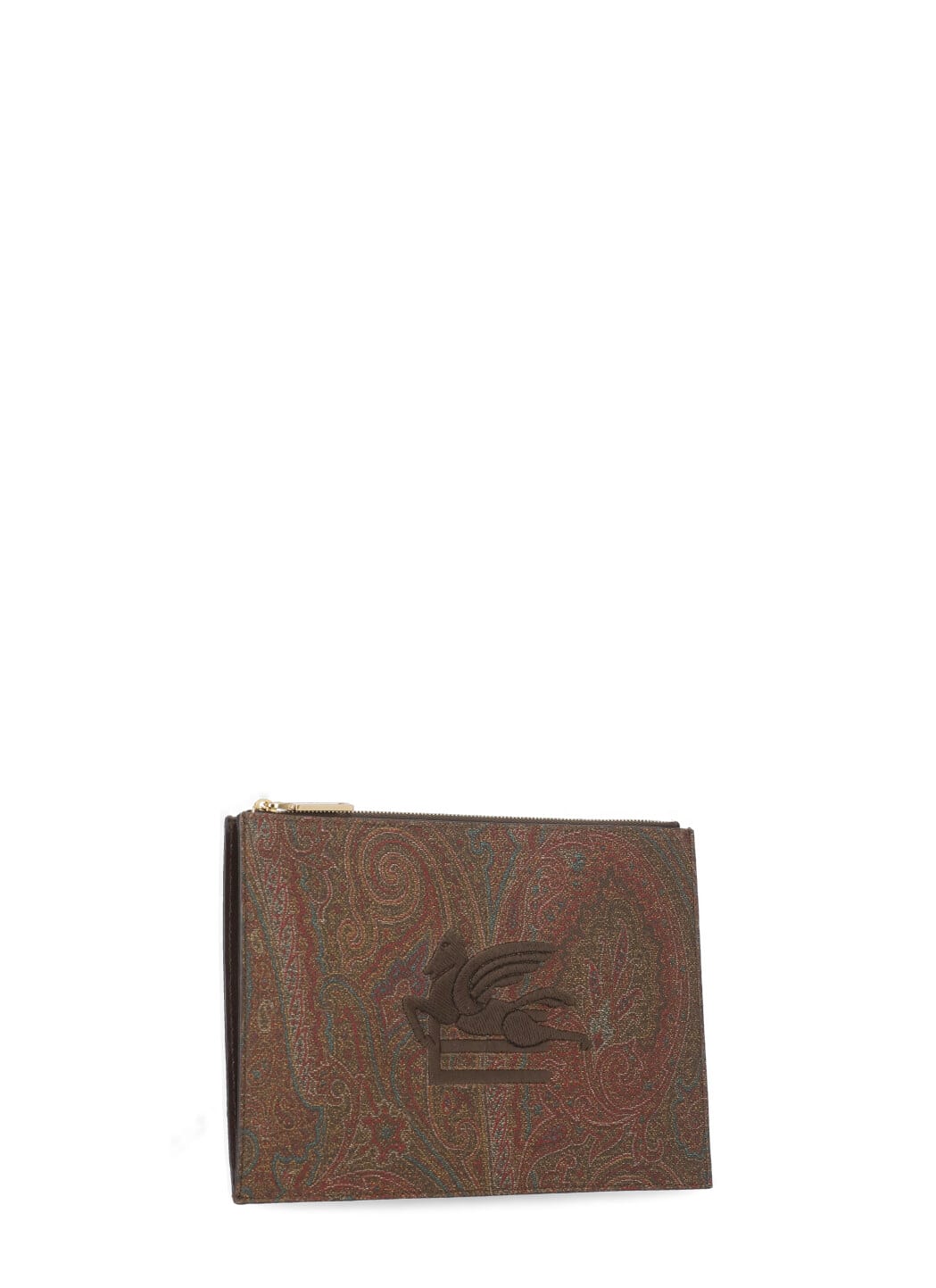 Shop Etro Paisley Pochette In Brown