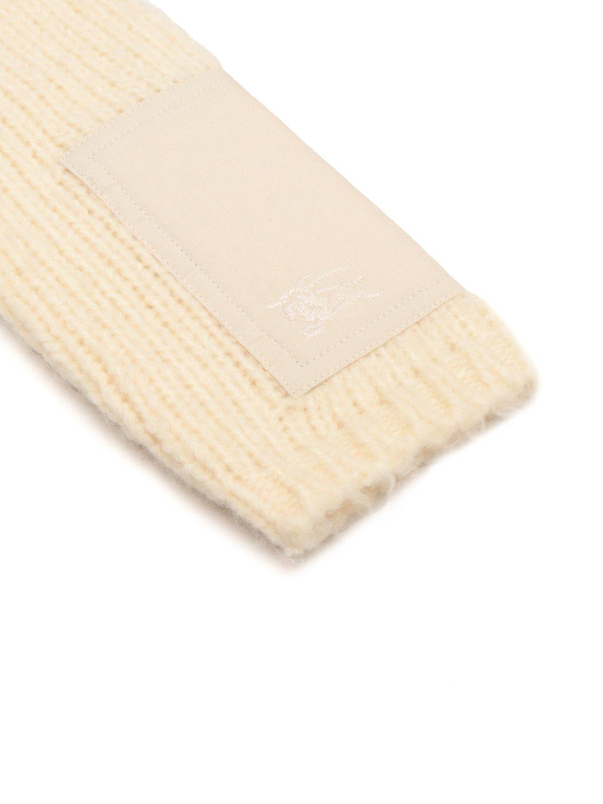 Burberry Single-breasted Knitted Cardigan In White