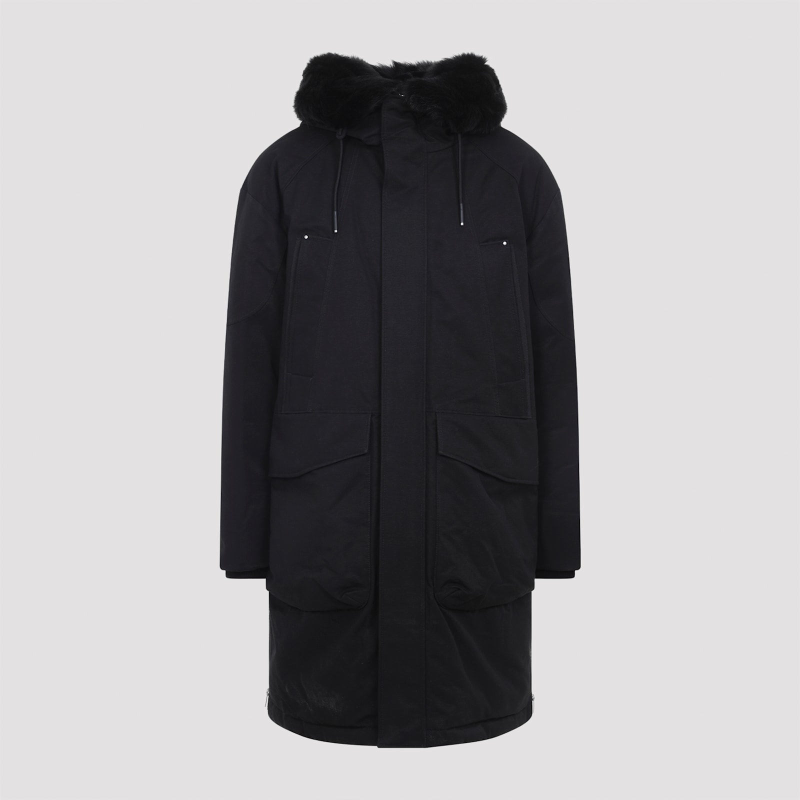 Moose Knuckles Dawson Parka With Detachable Fur Trim In Black