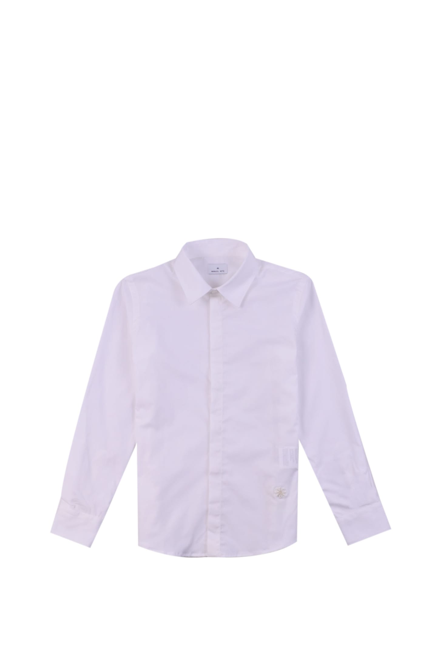 Manuel Ritz Kids' Cotton Shirt In White