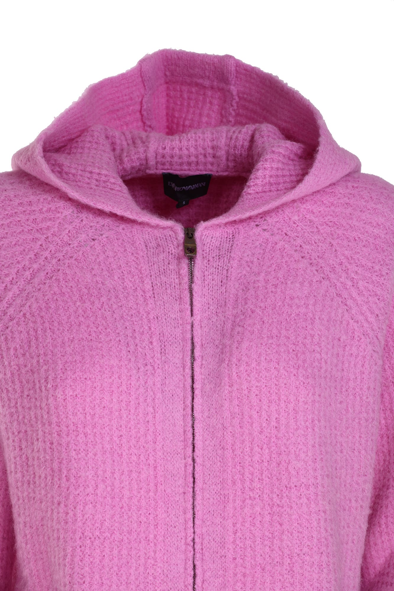 Shop Giorgio Armani Hooded Sweater  In Pink