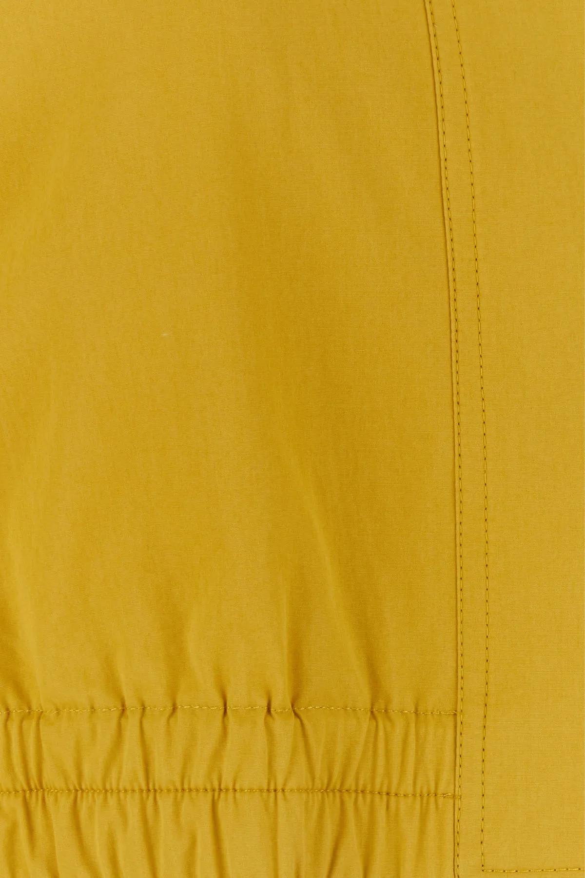 Shop Weekend Max Mara Yellow Cotton Giselle Jacket In Mustard