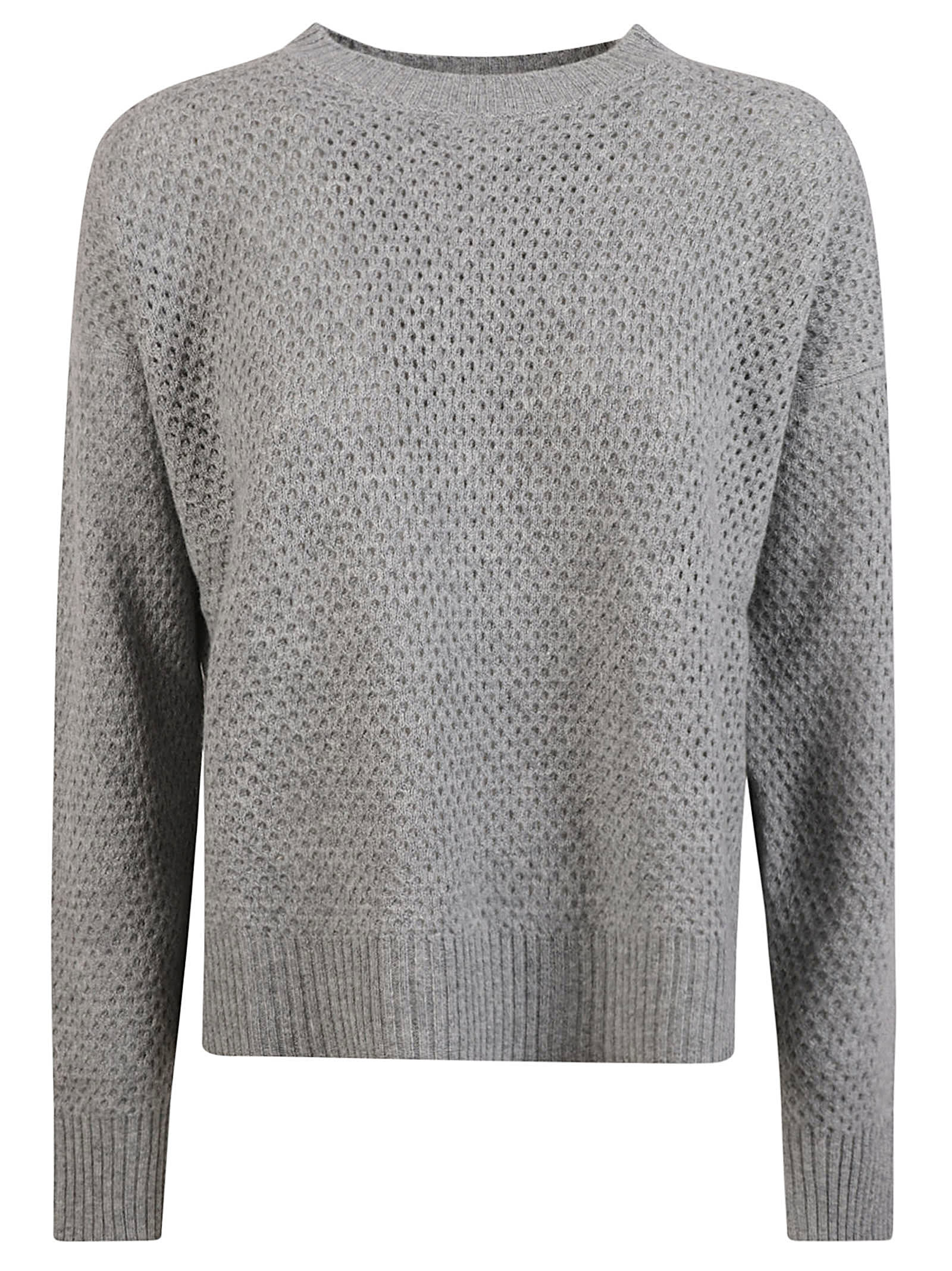 Perforated Rib Trim Sweater