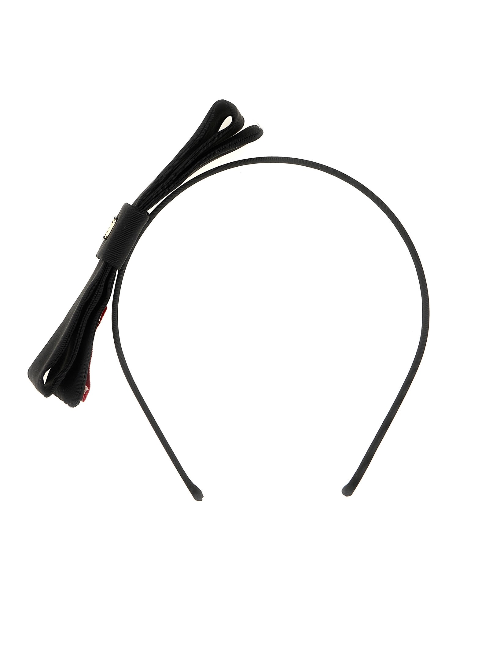 Valentino Vlogo Signature Bow Detailed Headband In Black