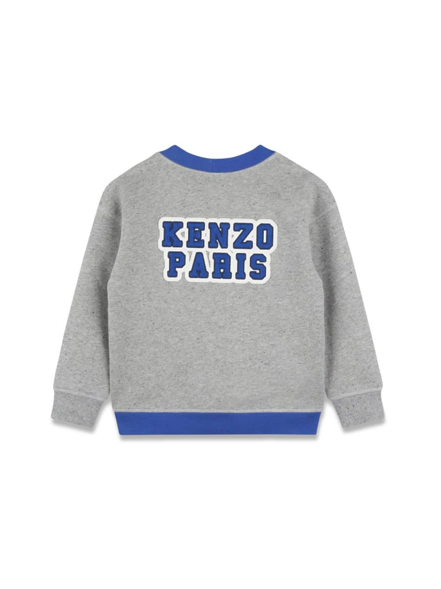 Shop Kenzo Molleton Cardigan In Grey