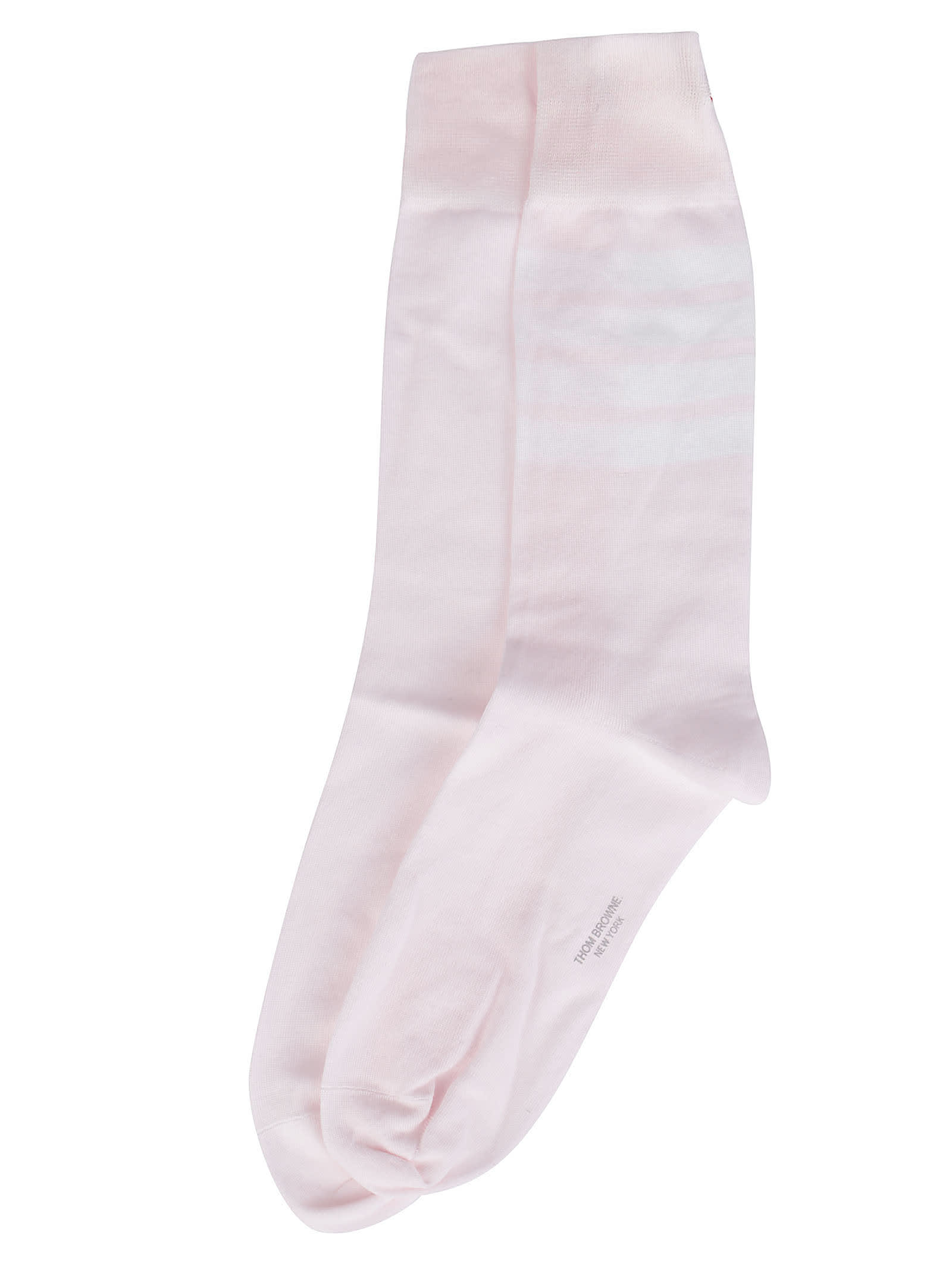 Thom Browne Mid Calf Socks In Pink