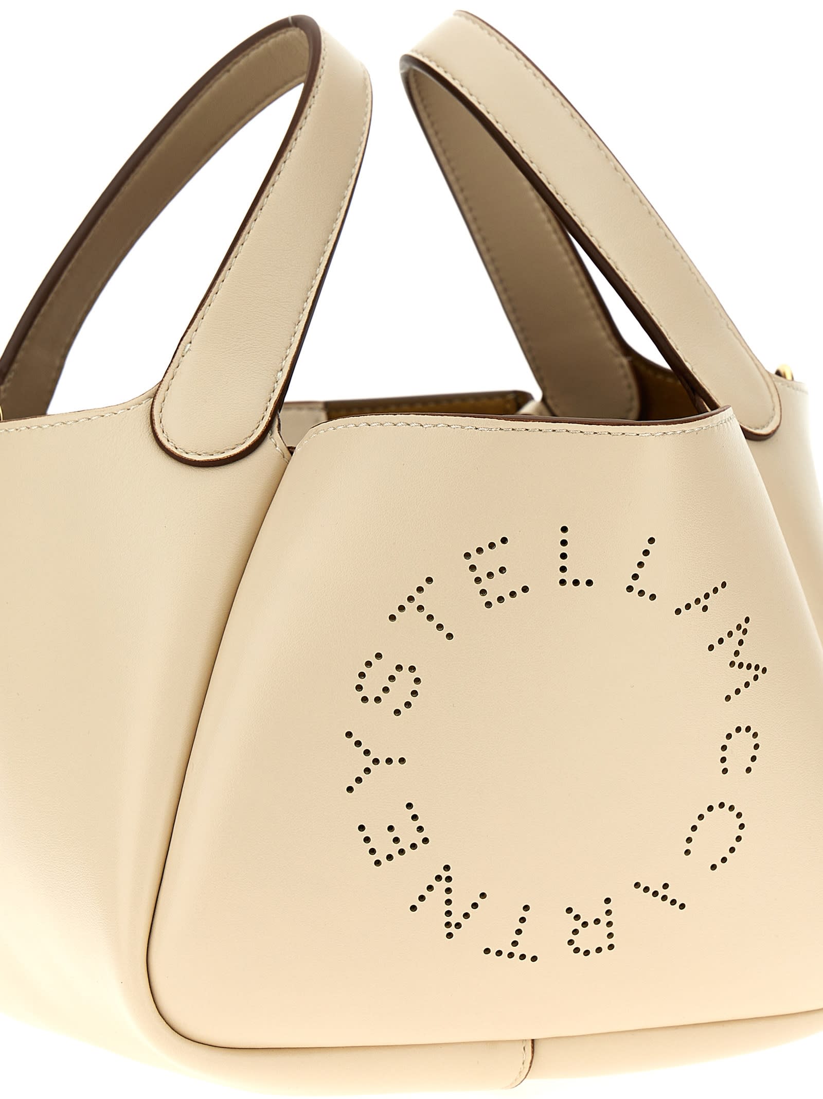 Shop Stella Mccartney Logo Handbag In Pure White