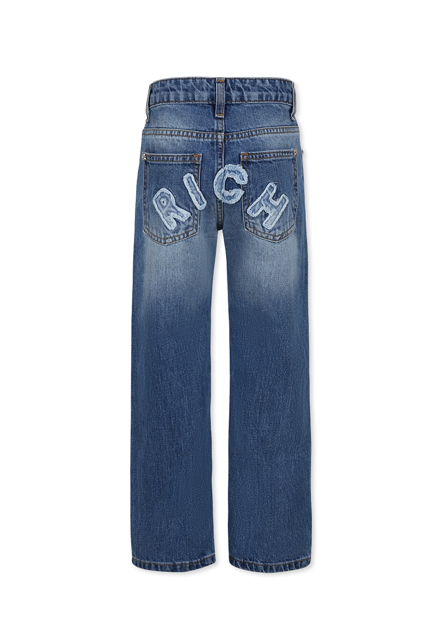 Richmond Denim Jeans For Boy With Logo In Blue