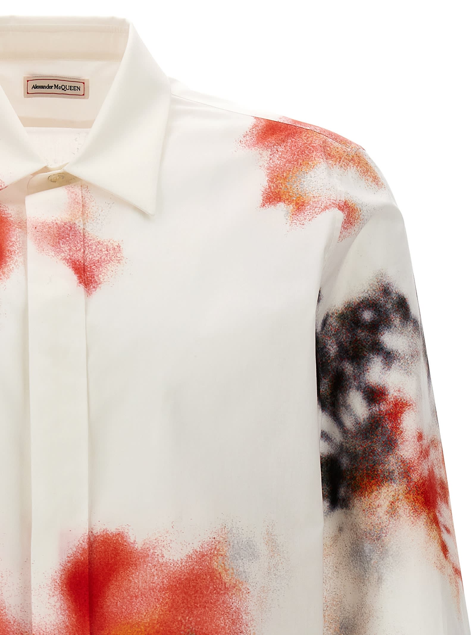 Shop Alexander Mcqueen Obscured Flower Shirt In Multicolor