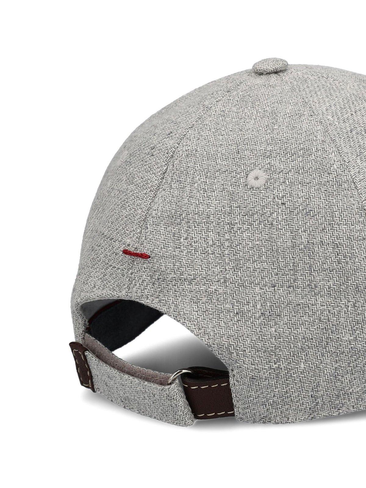 Shop Brunello Cucinelli Logo-appliqué Curved Peak Baseball Cap In Grey
