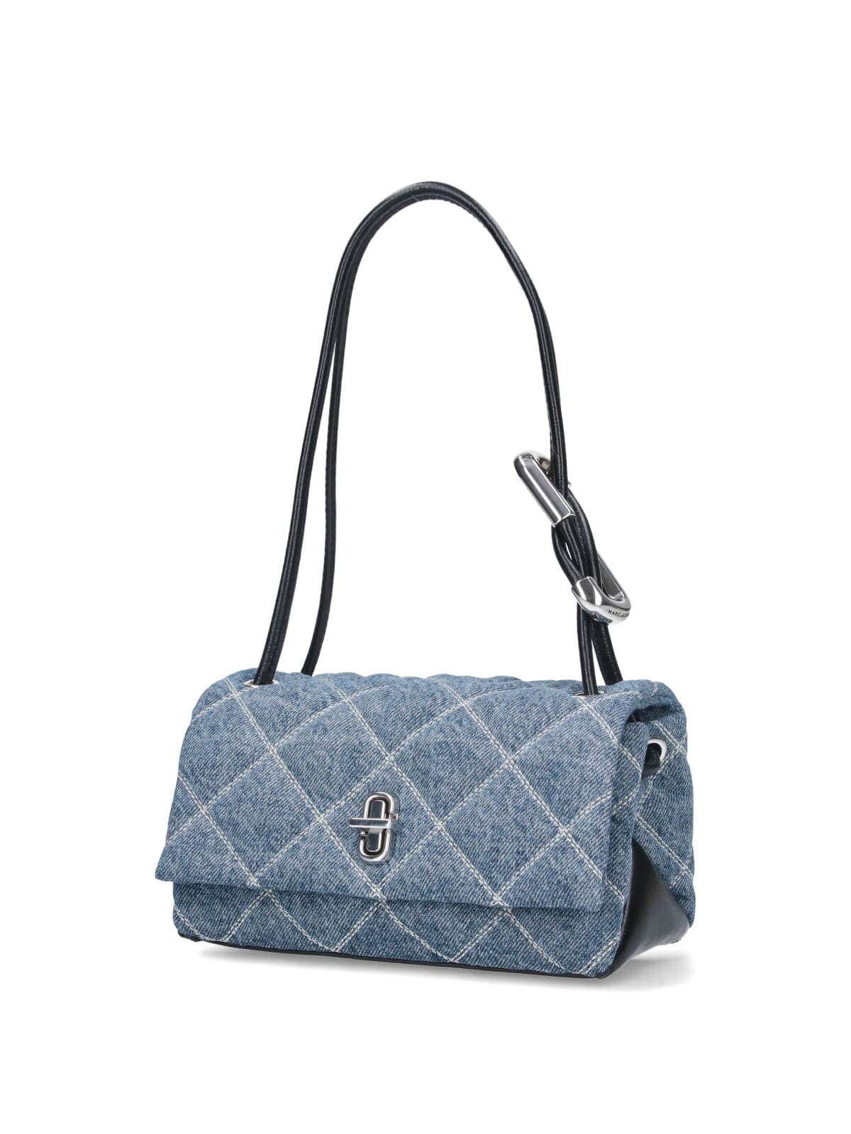 Marc Jacobs The Quilted Dual Chain Denim Mini Shoulder Bag
