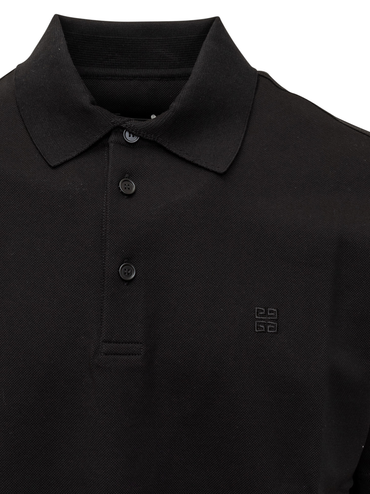 Shop Givenchy Polo With 4g Logo In Black