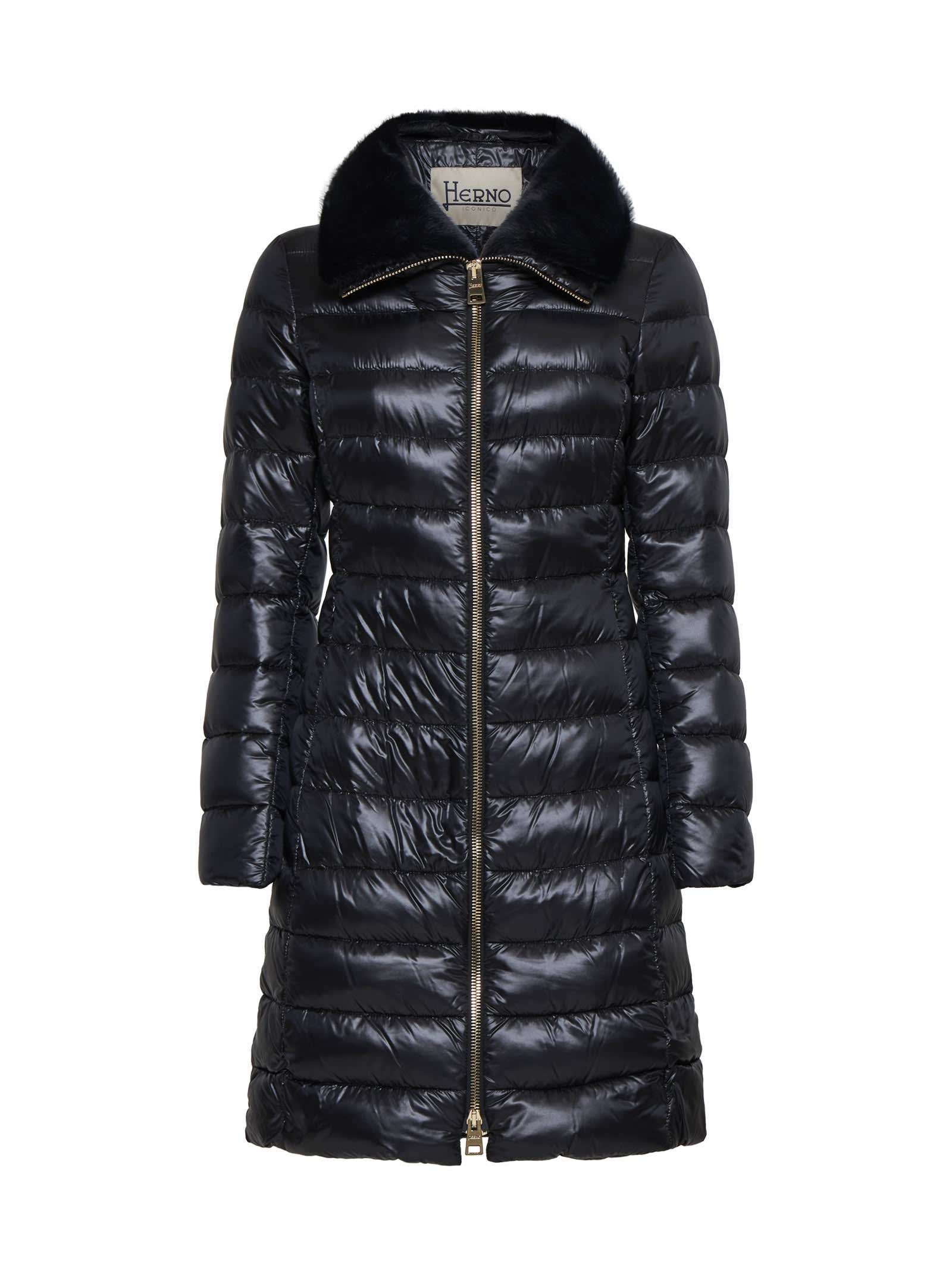 Shop Herno Down Jacket In Black