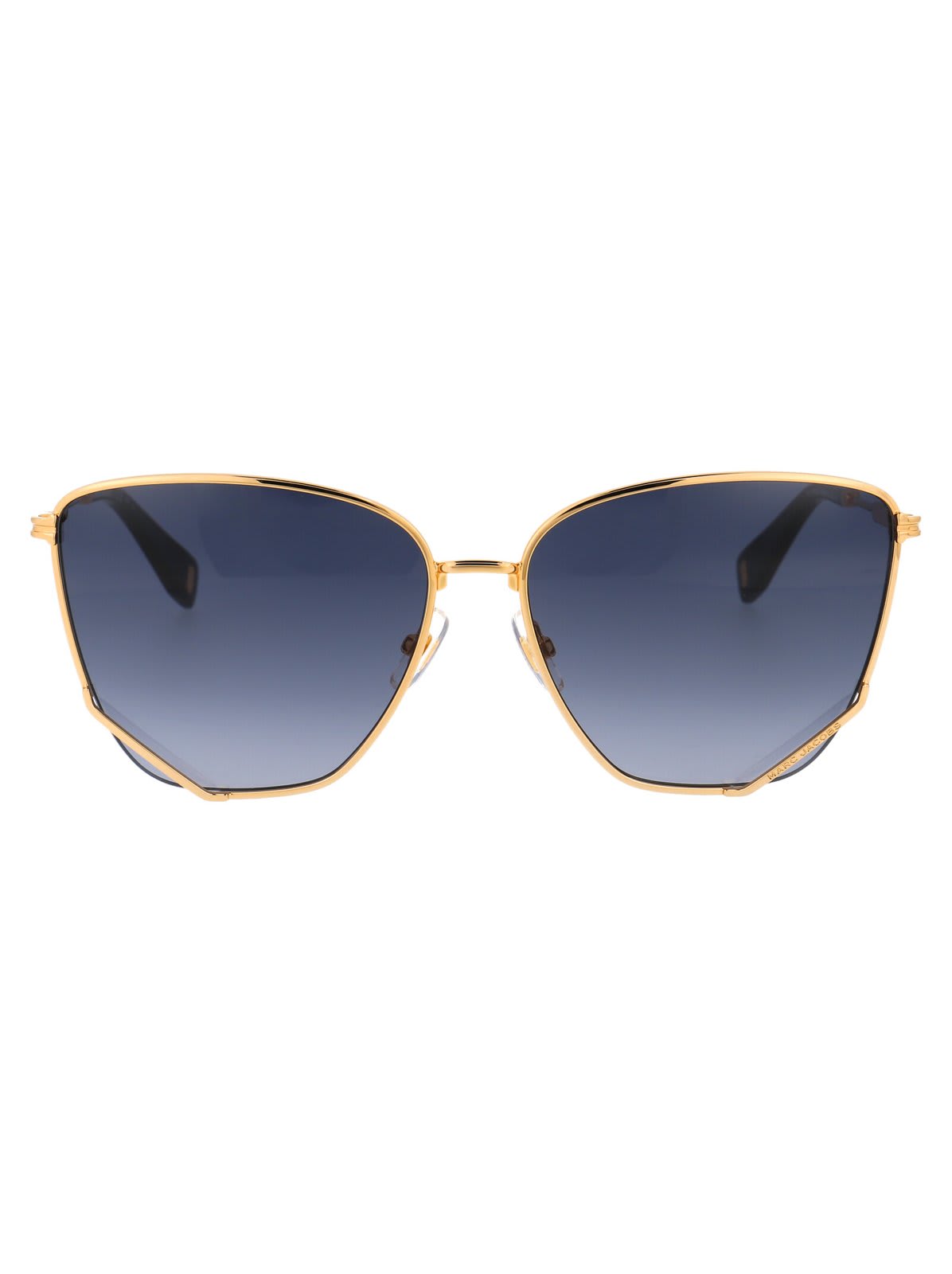 Shop Marc Jacobs Butterfly Frame Sunglasses In 001/9o Yellow Gold