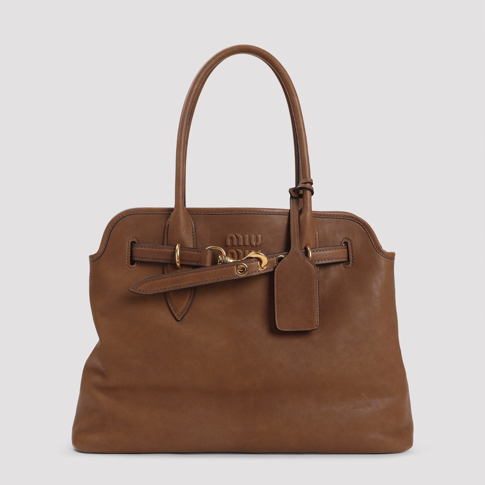 Miu Miu Aventure Handbag In Brown