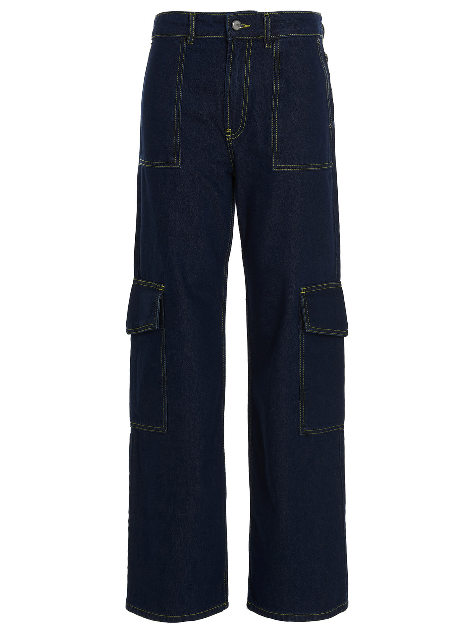 Ganni Cargo Jeans In Blue | ModeSens