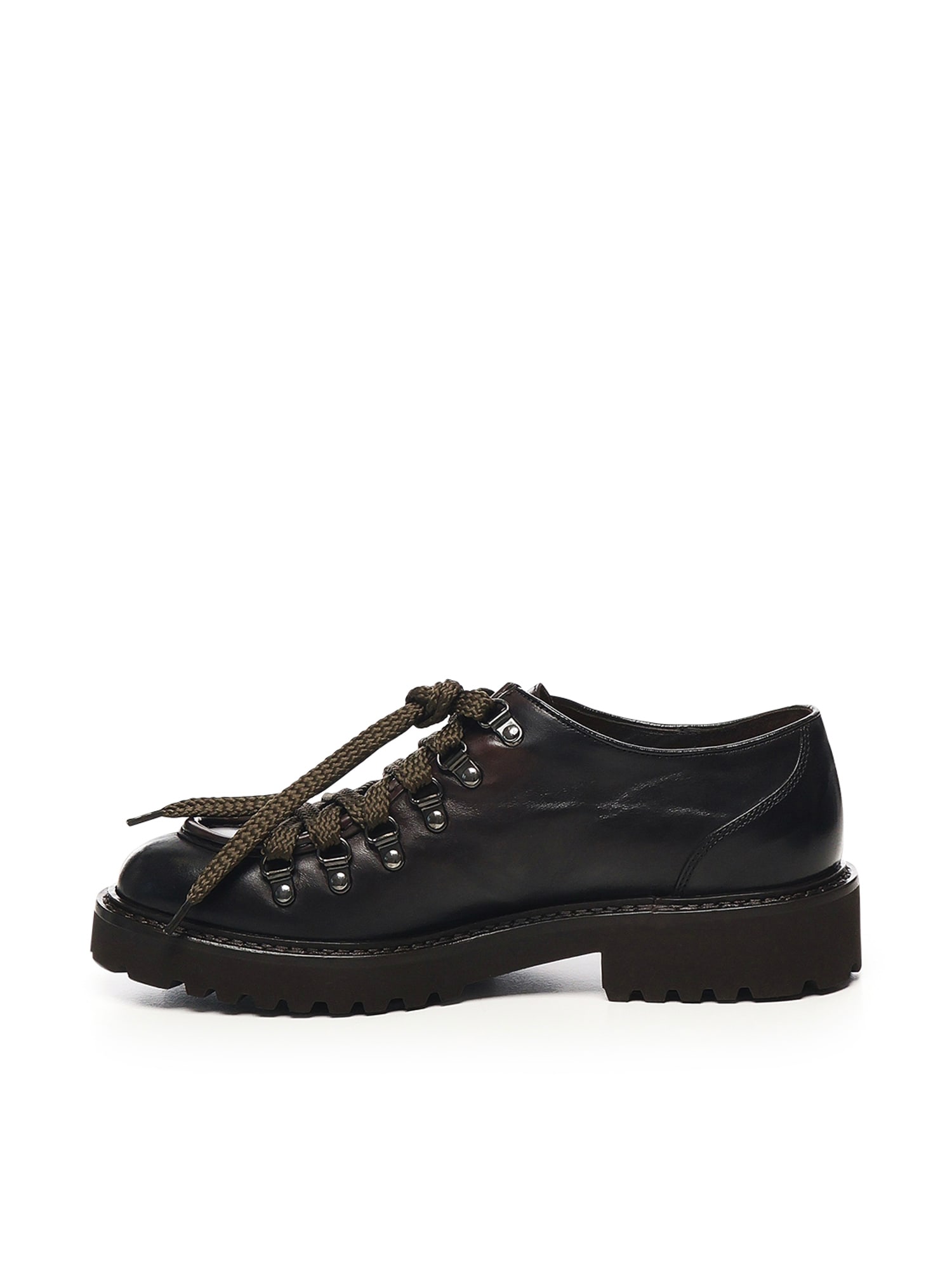 Doucal's Leather Derby Lace-up Shoes In Black