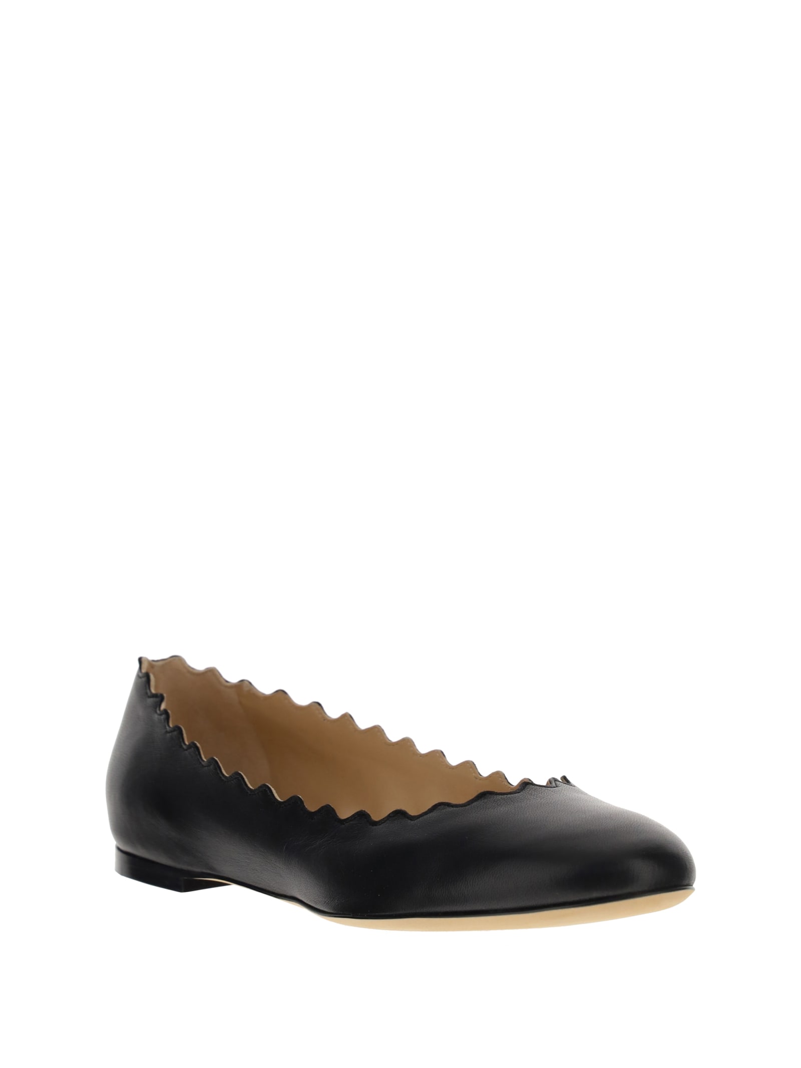 Shop Chloé Ballerinas In Black