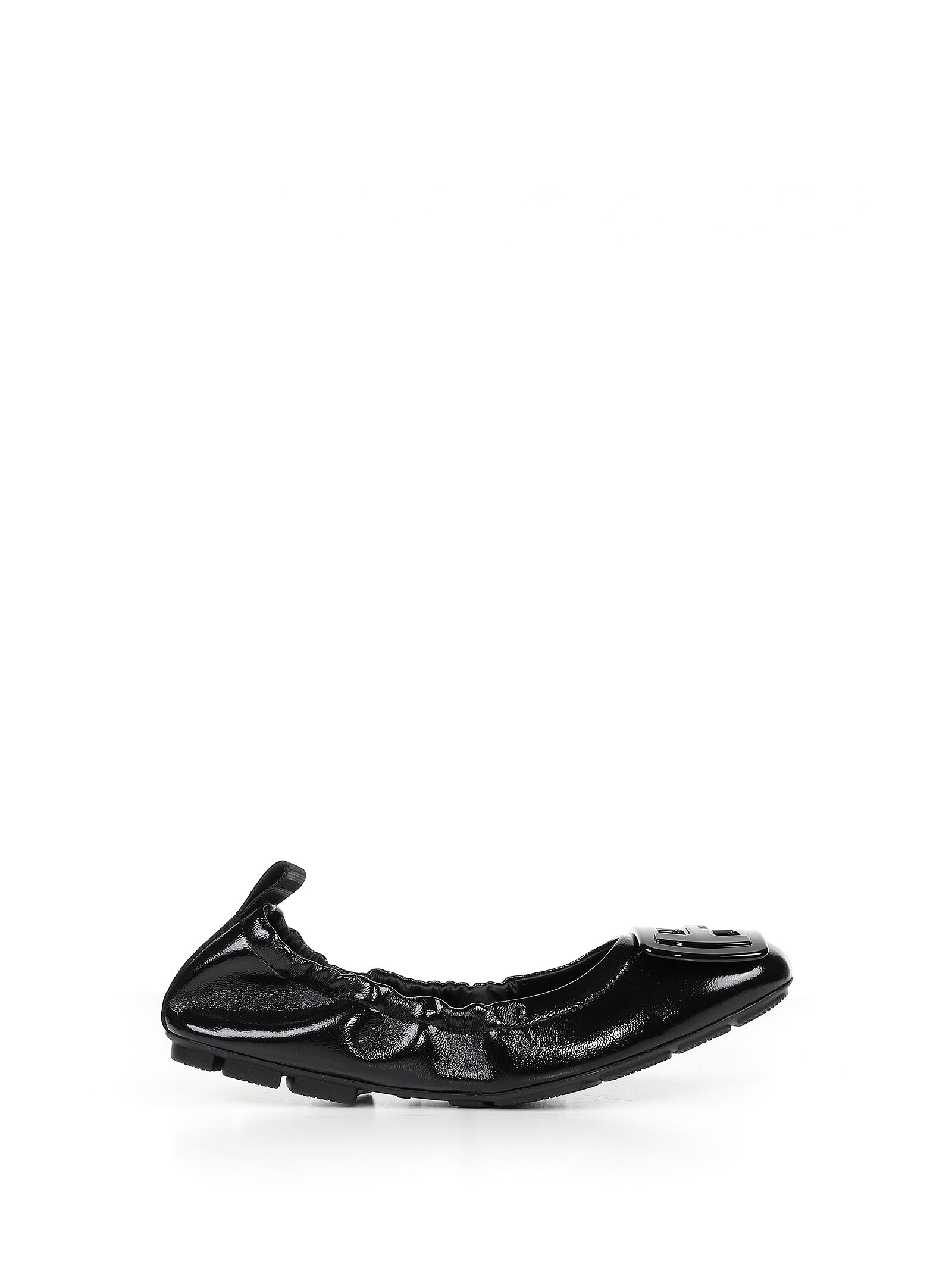Hogan H511 Flat Ballerina In Patent Leather