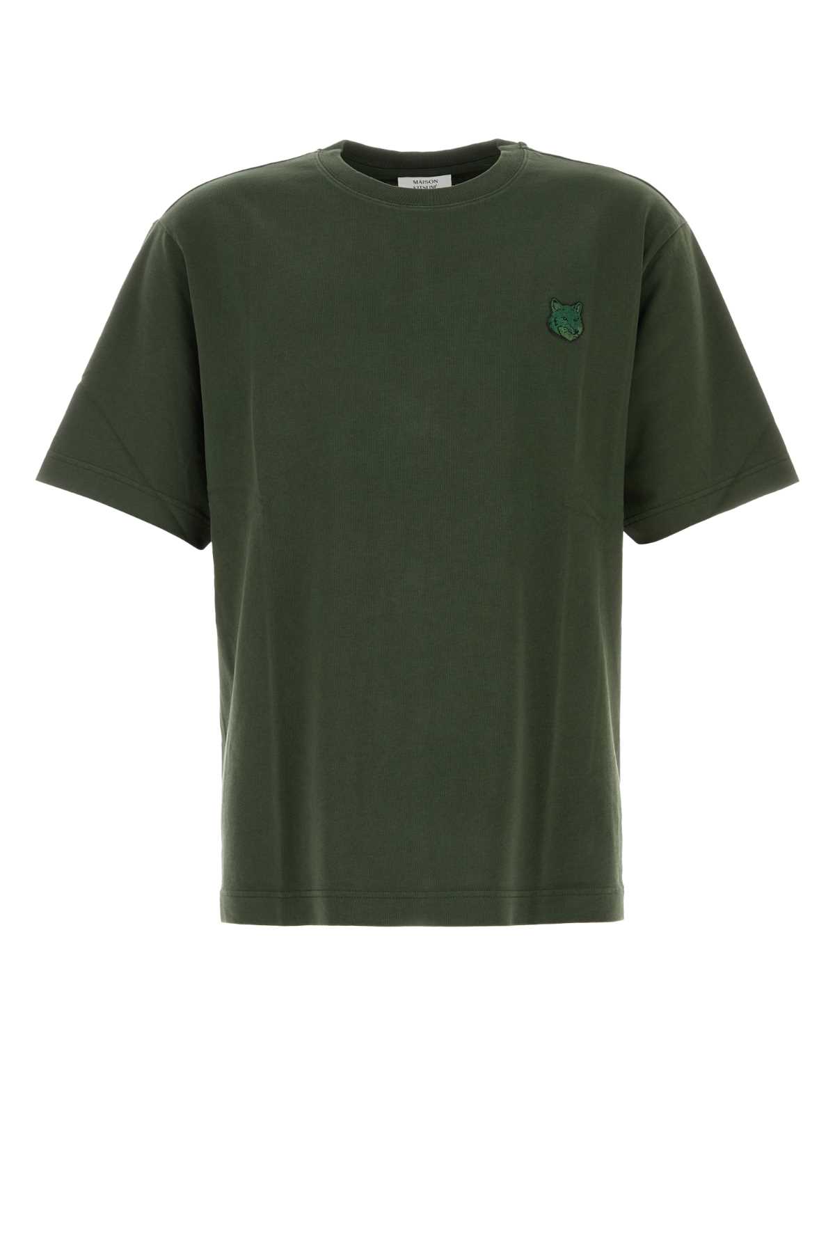 Maison Kitsuné Army Green Cotton T-shirt