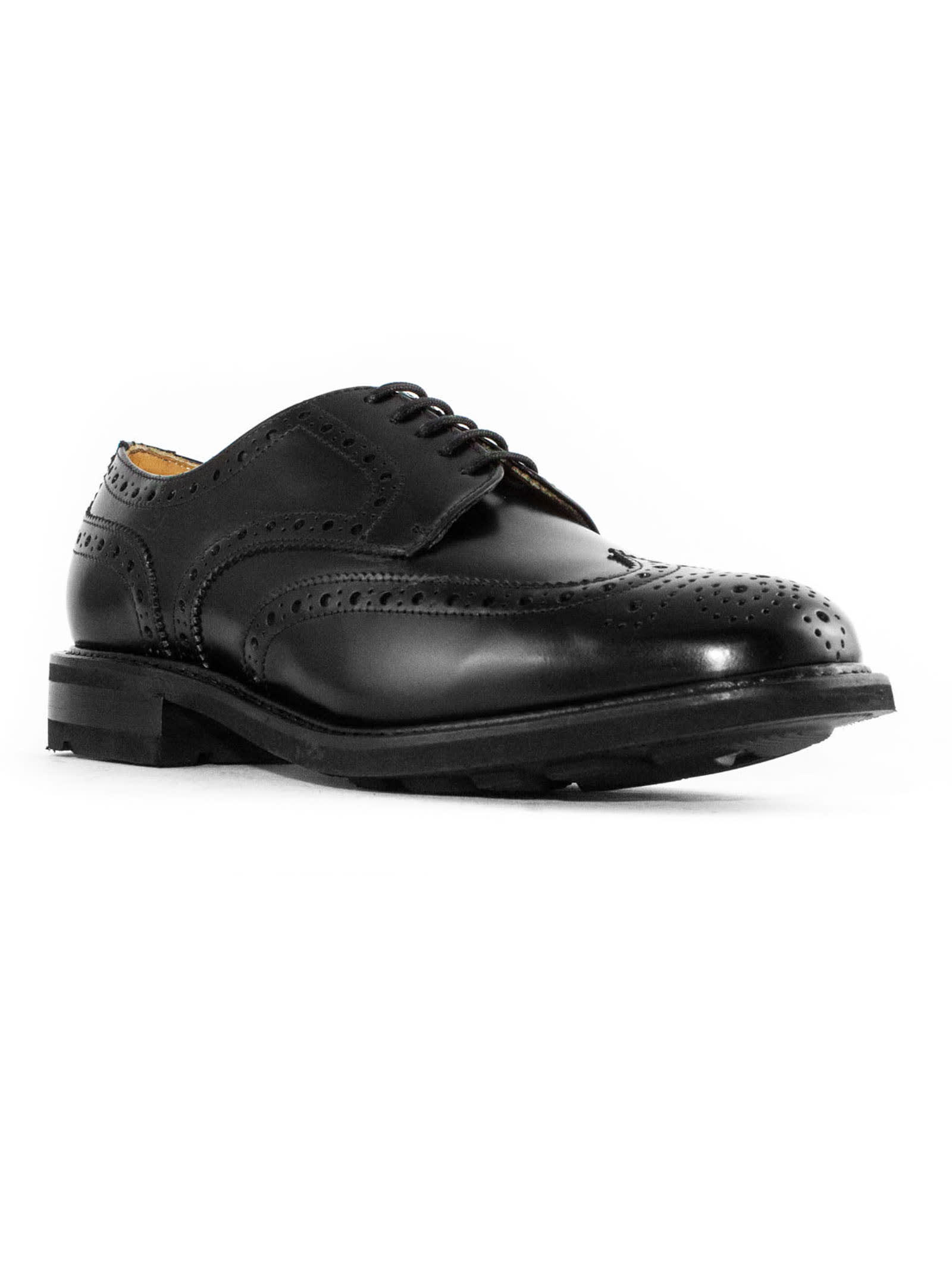 Shop Berwick 1707 Black Shiny Leather Derby Shoes
