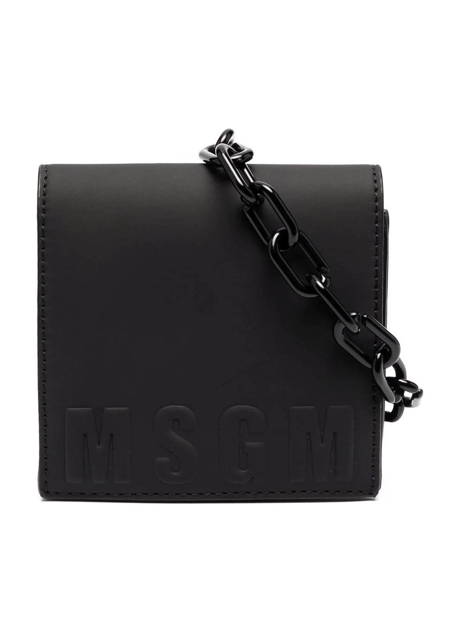 MSGM Black Polyester Bag