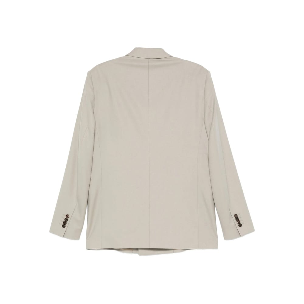 Lardini Double-breasted Blazer In Neutral