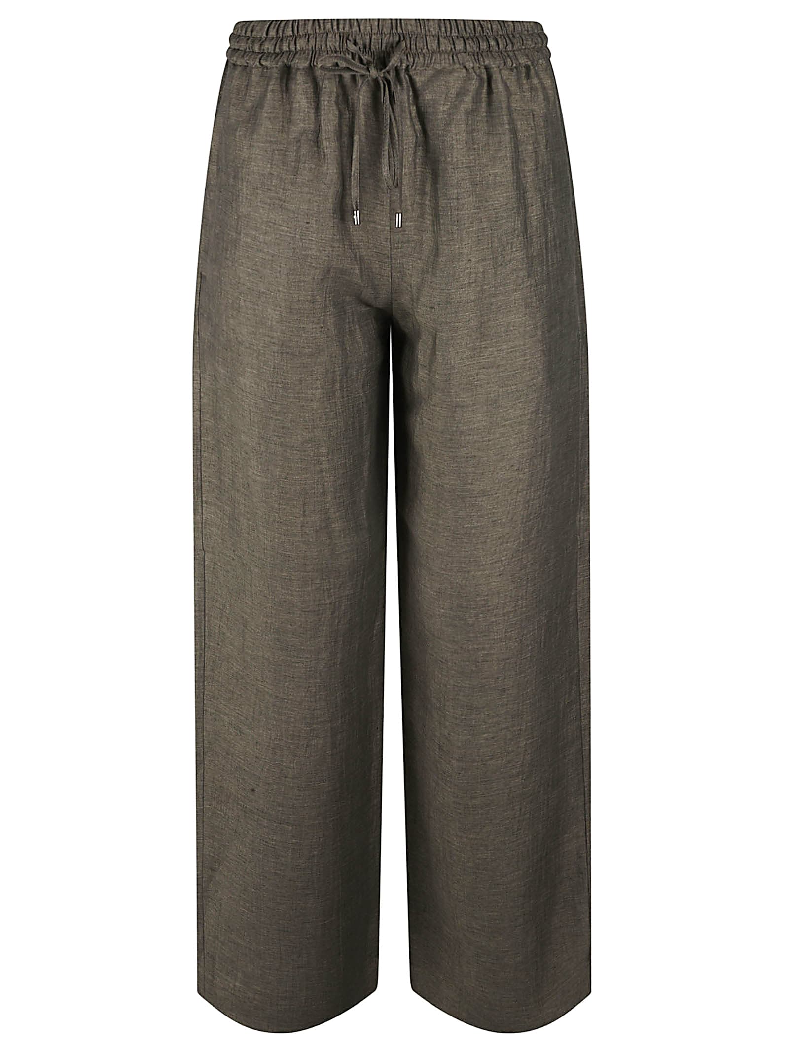 Elastic Waist Wide Leg Trousers