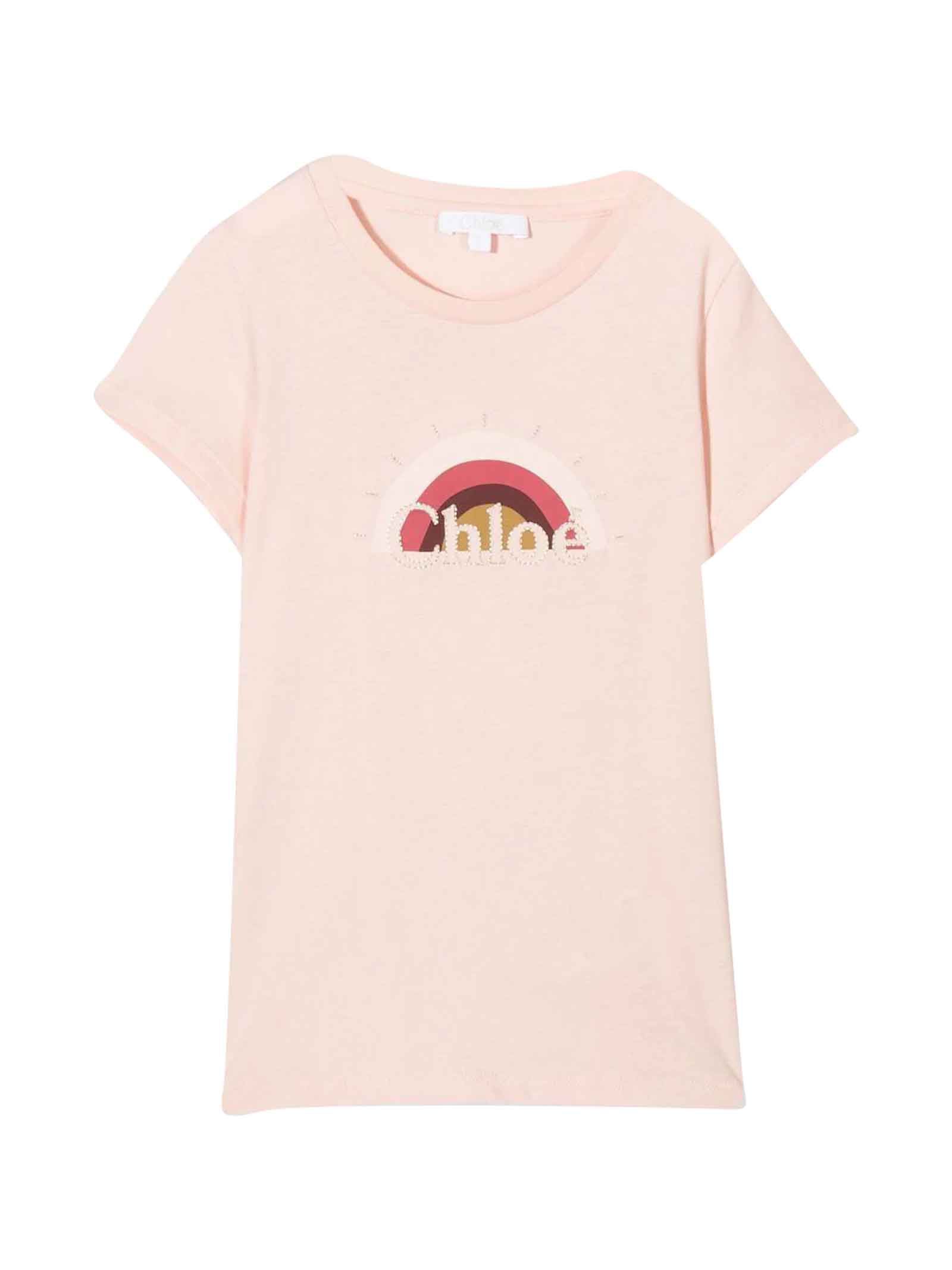 Pink T-shirt Girl Chloé Kids