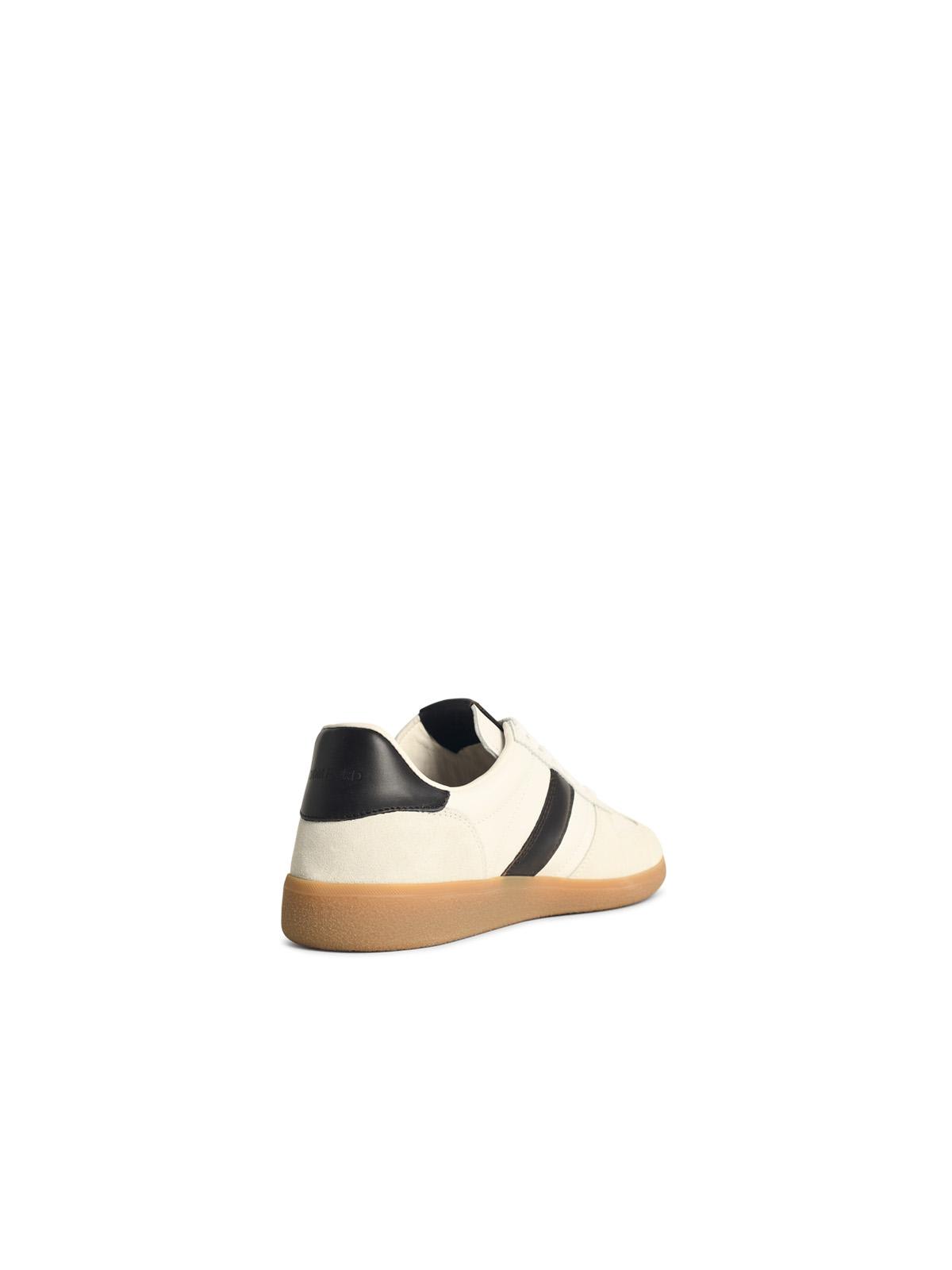 Tom Ford Archer White Low Top Sneakers With Logo Lettering On Tongue And Heel And Contrasting Heel In Leather In Multi