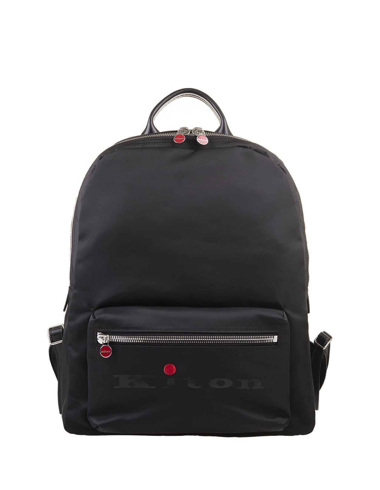 Black Nylon Backpack With Logo